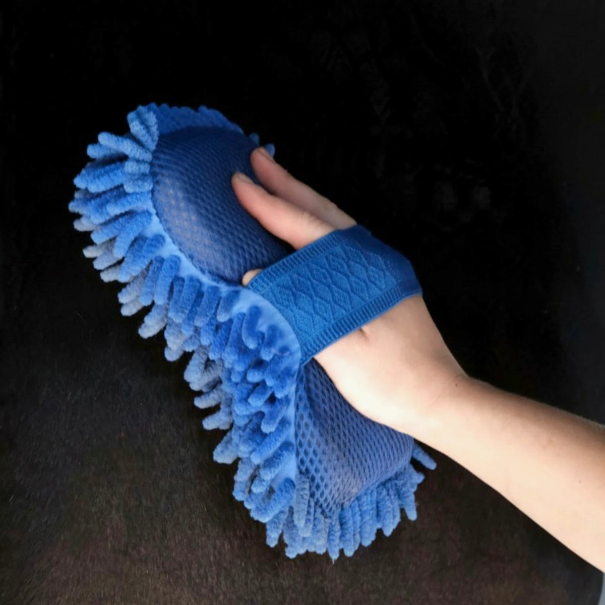 TdeT - Éponge mesh et micro-fibre bleu roi