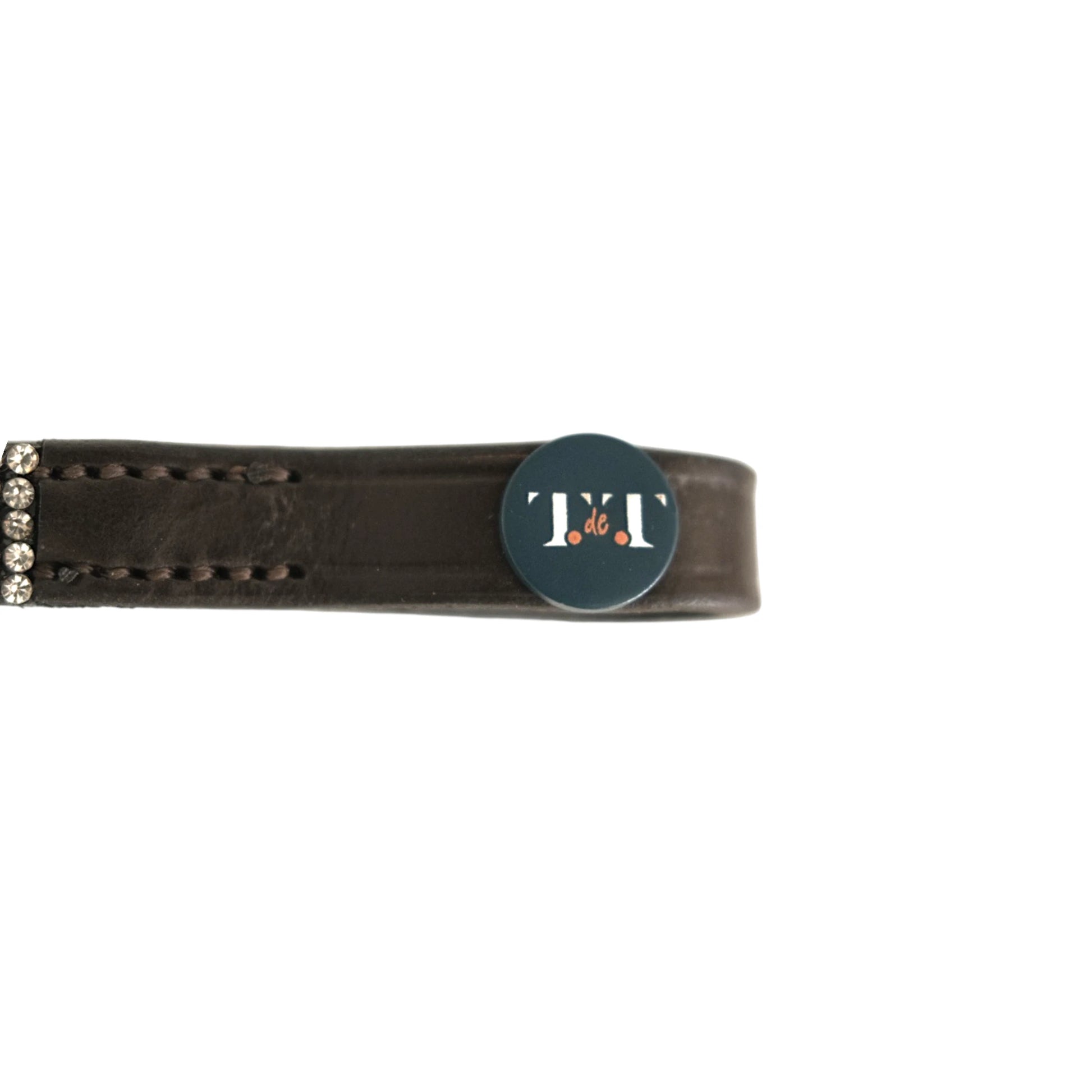 TdeT-Frontal Strass Havane Fonce Argent