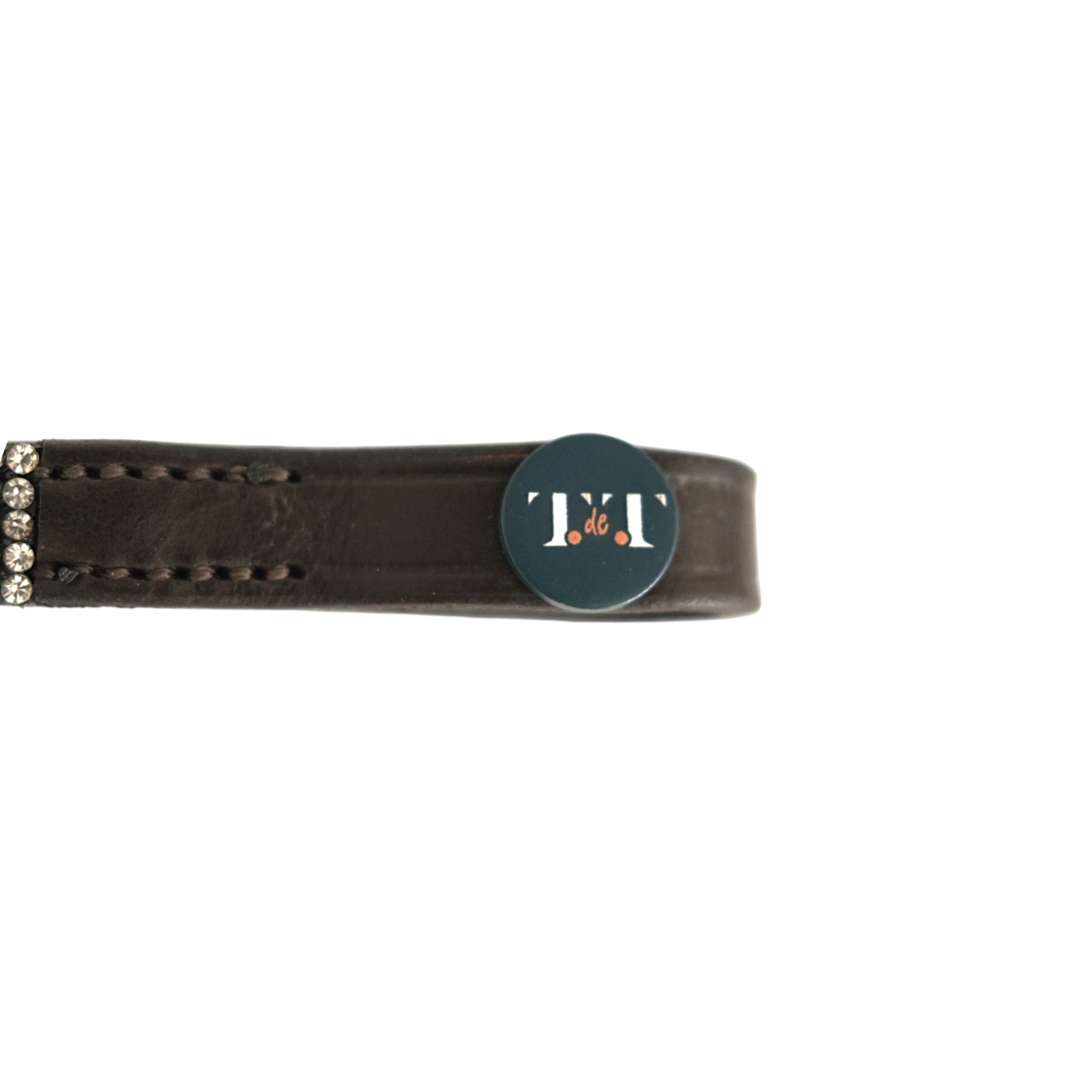 TdeT-Frontal Strass Havane Fonce Argent