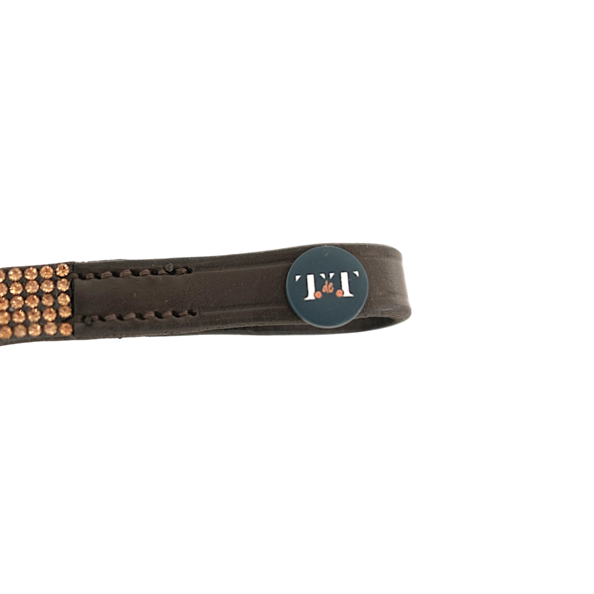 TdeT-Frontal Strass Havane Fonce Or