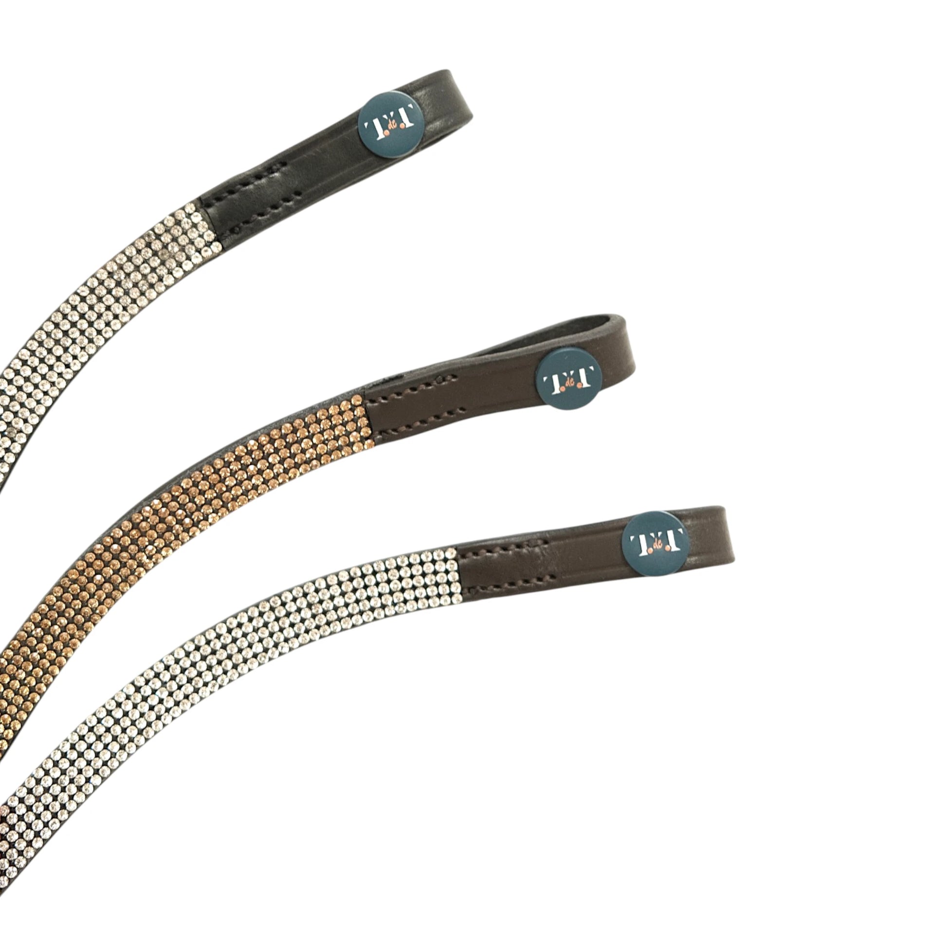 TdeT-Frontal Strass Havane Fonce Or