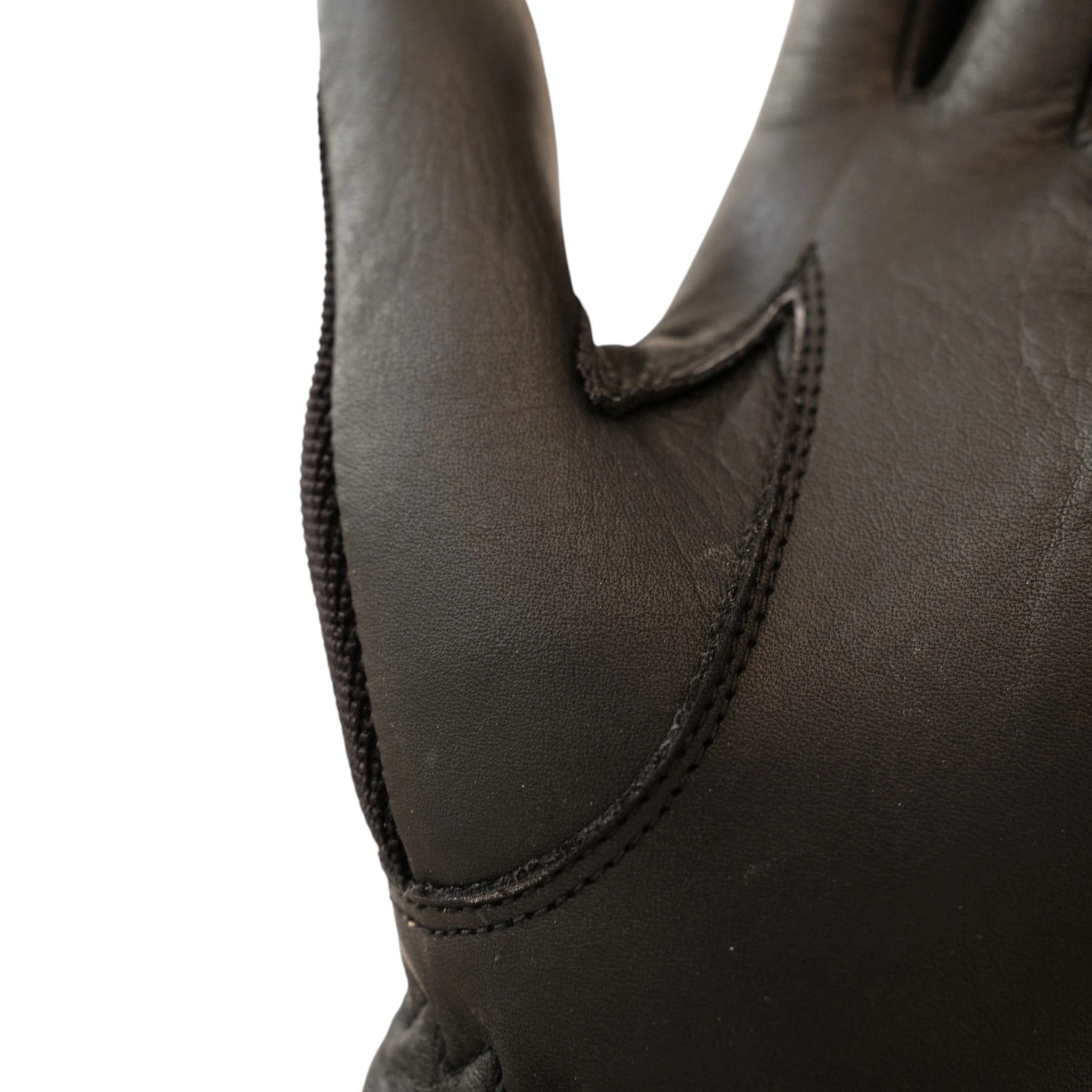 TdeT-Gants equitation cuir et maille noir