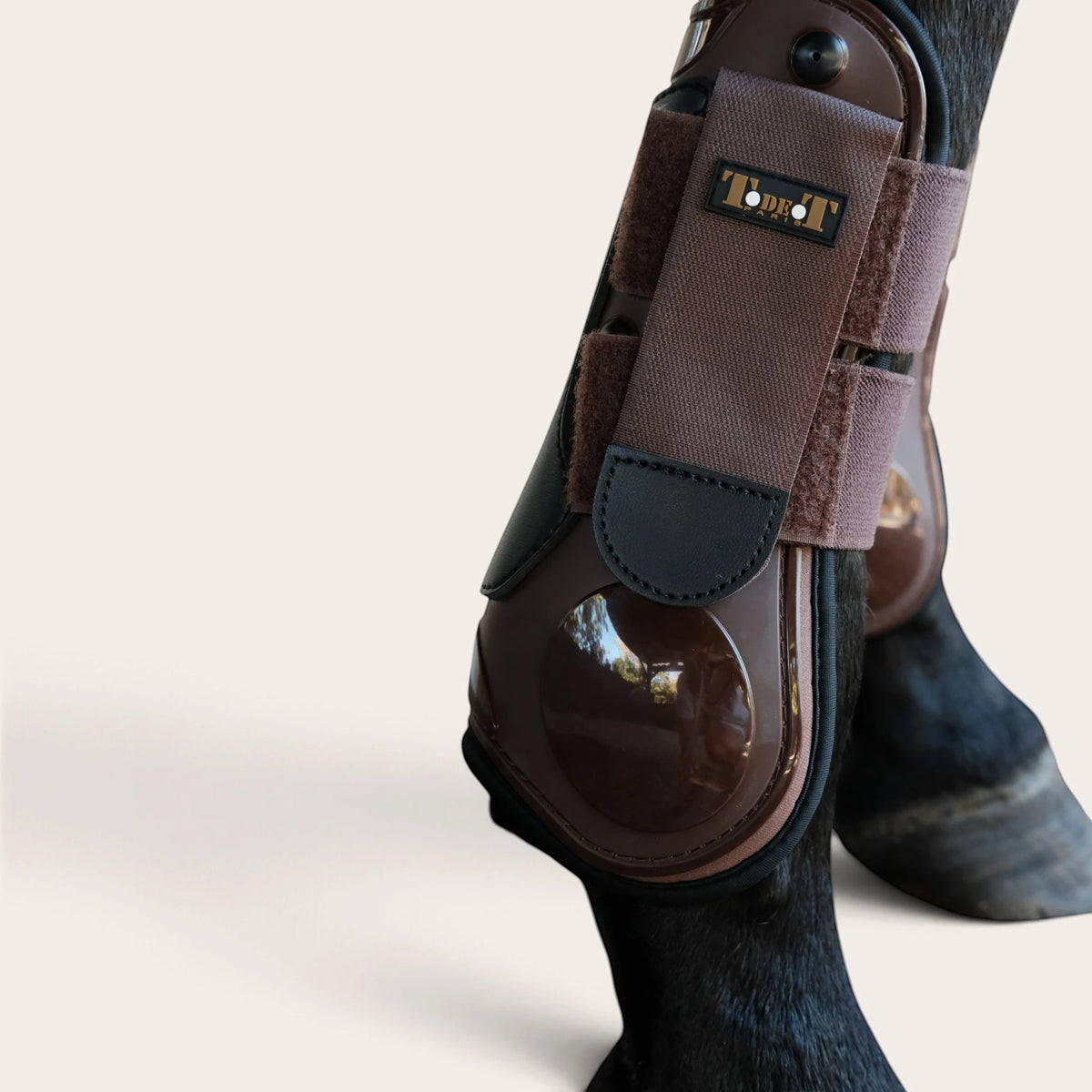 TdeT - Guetres Coque et Cuir Marron Noir