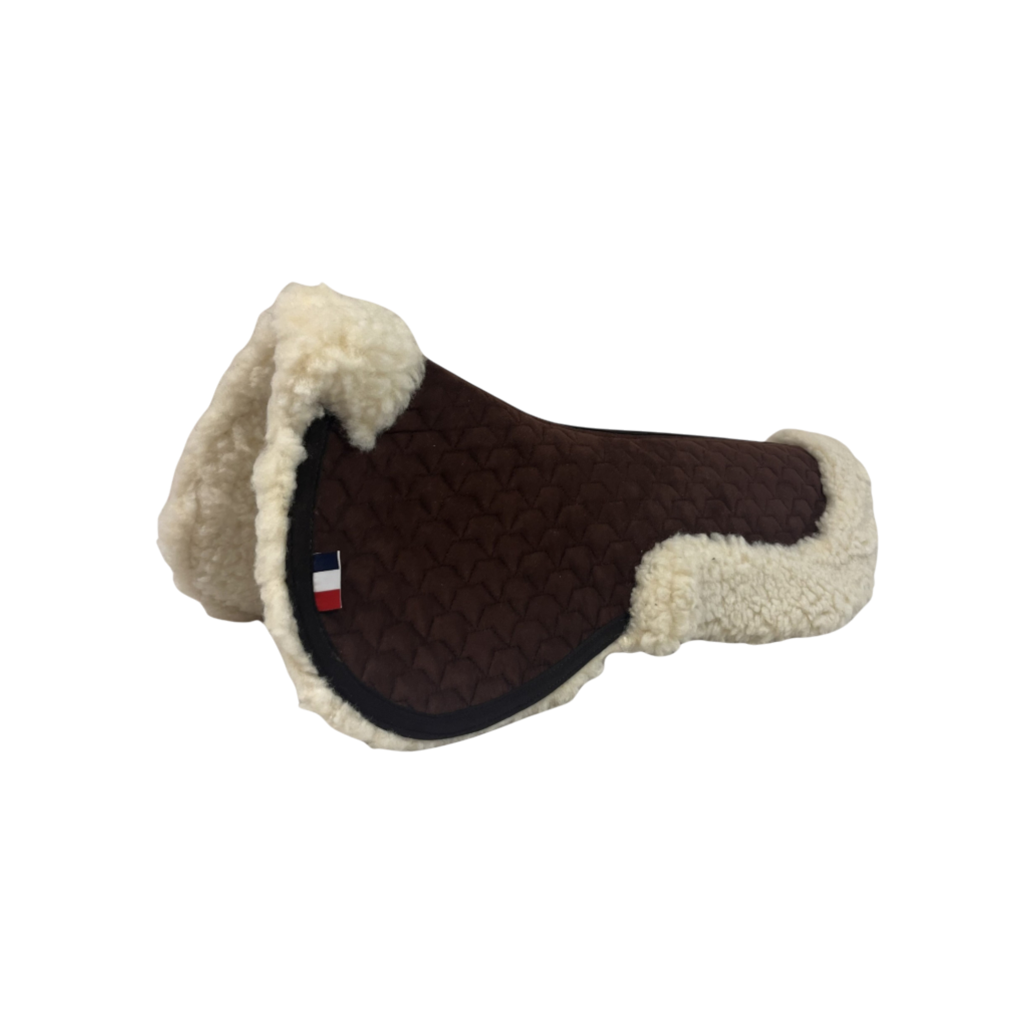 Amortisseur contour de selle mouton naturel et marron