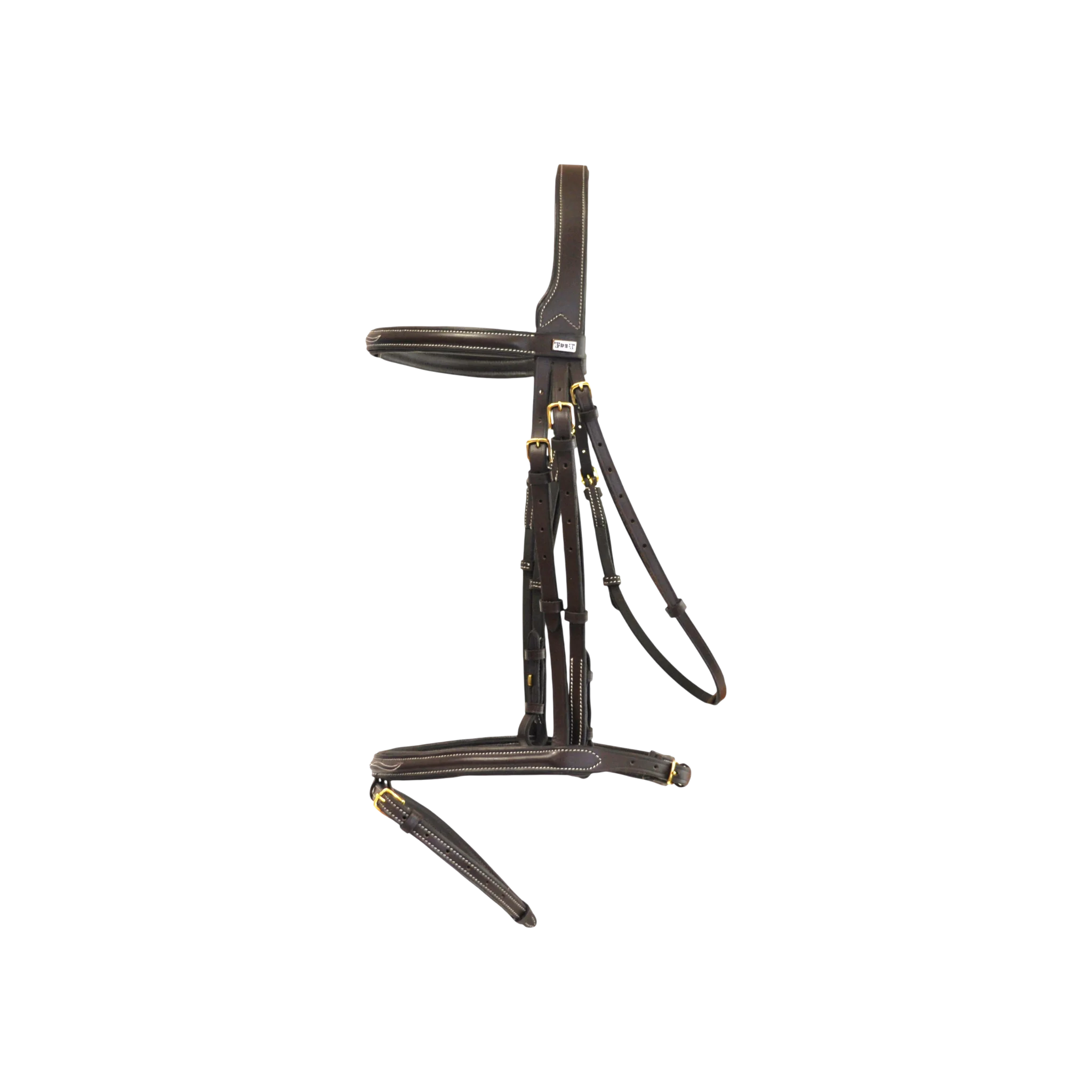 TdeT - Bridon classique Kessel avec rênes havane foncé