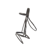 TdeT - Bridon classique Sisley combiné avec rênes havane foncé