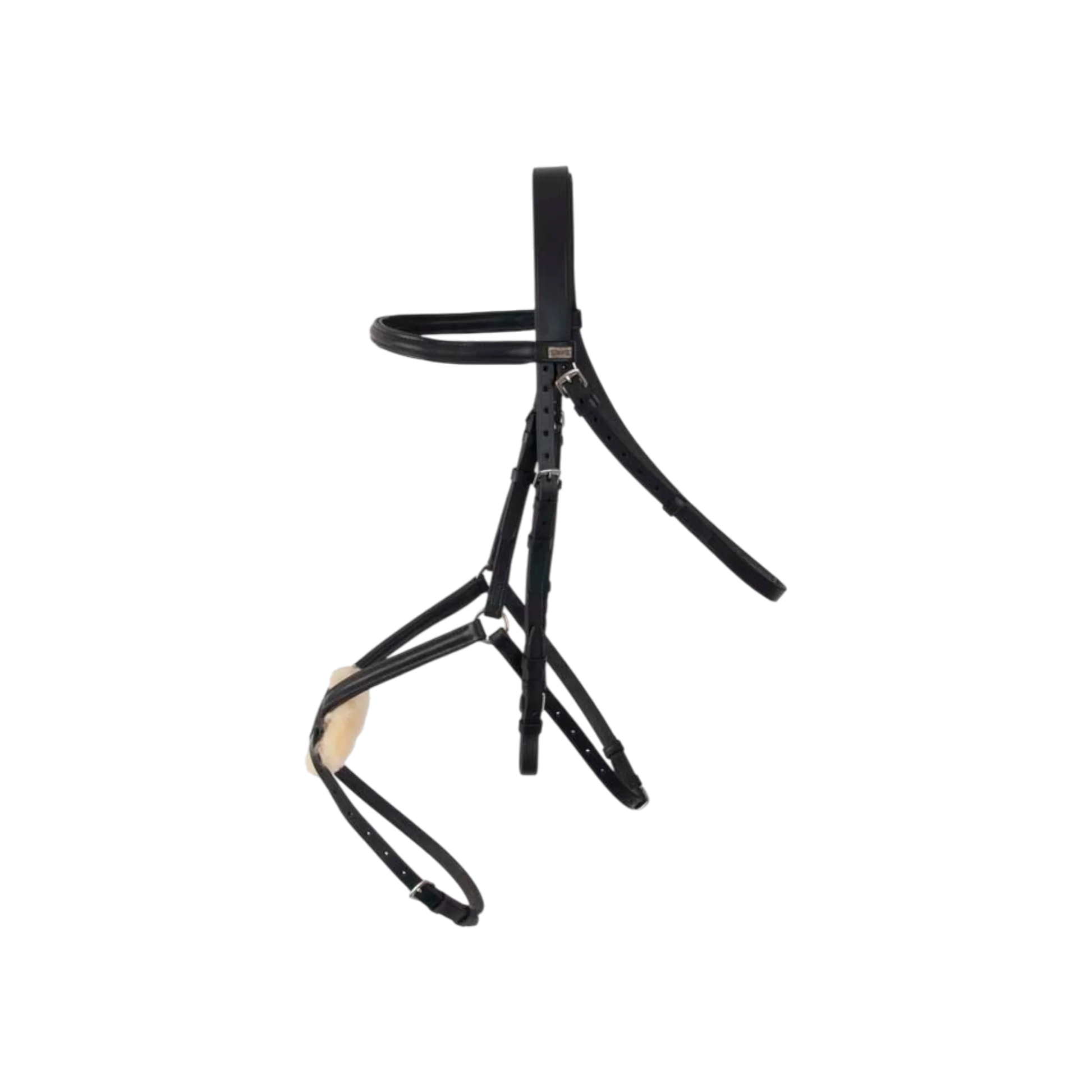 TdeT - Bridon classique Sisley muserolle croisée avec rênes noir