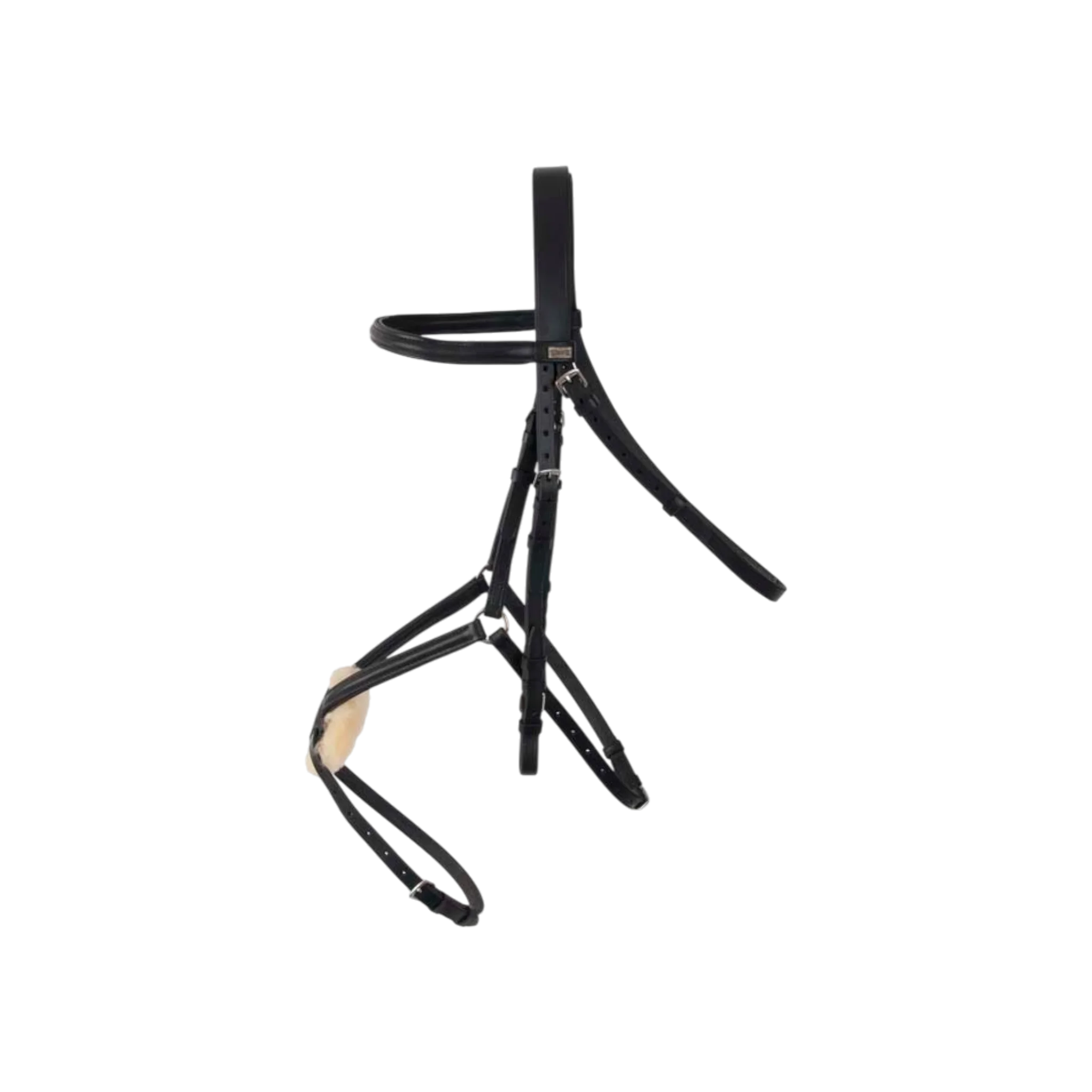 TdeT - Bridon classique Sisley muserolle croisée avec rênes noir