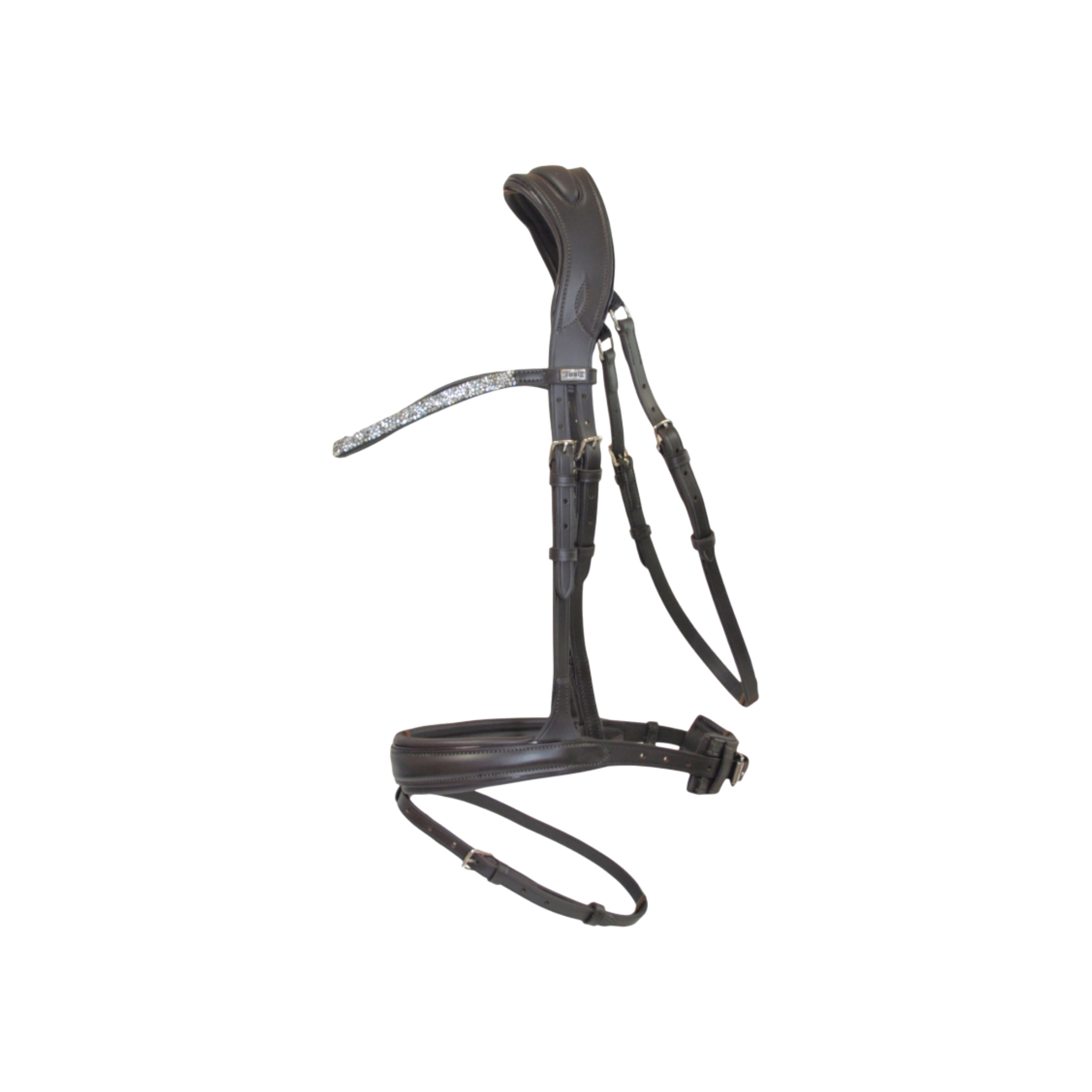 Bridon anatomique Hopper avec rênes marron argent