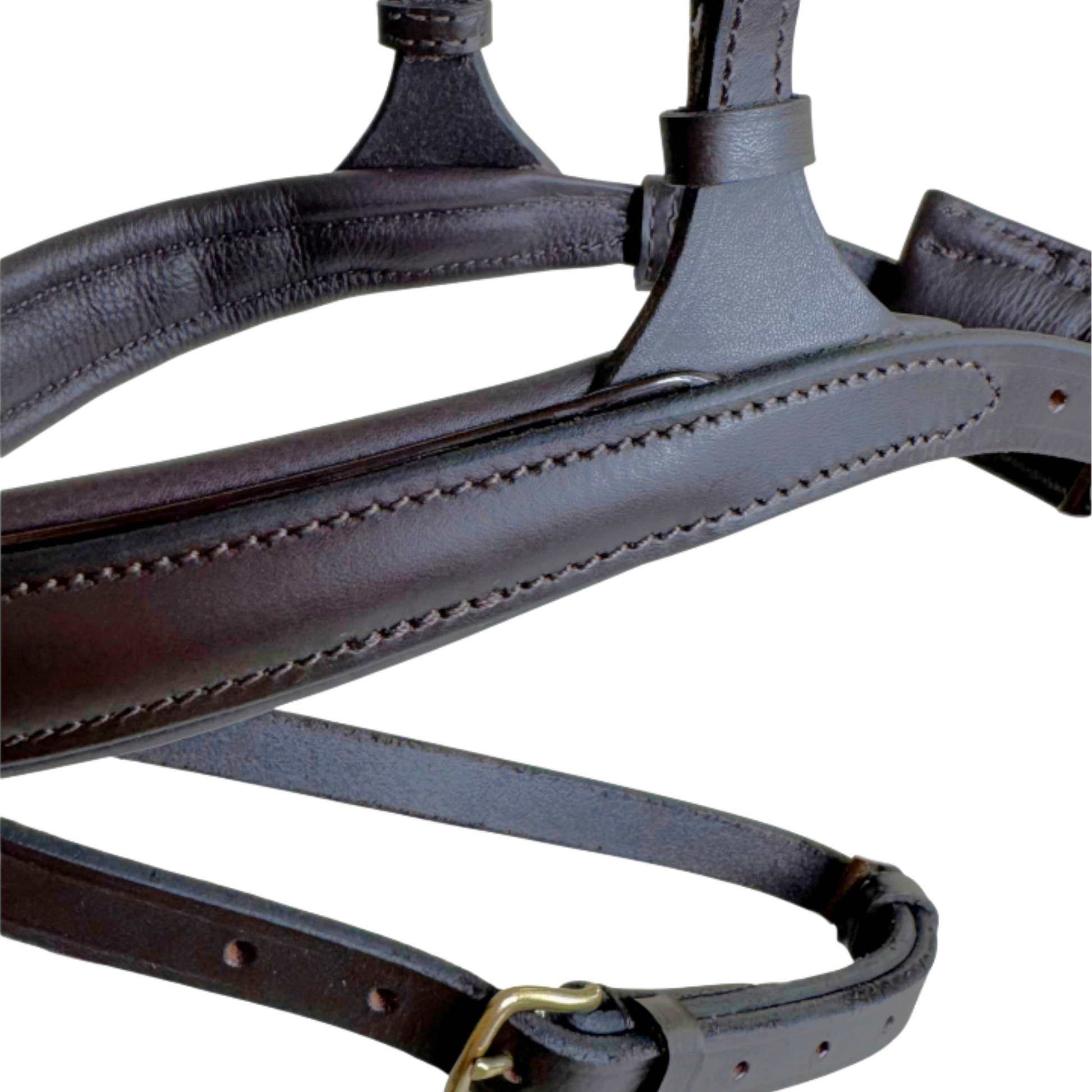 Bridon anatomique Hopper avec rênes marron doré