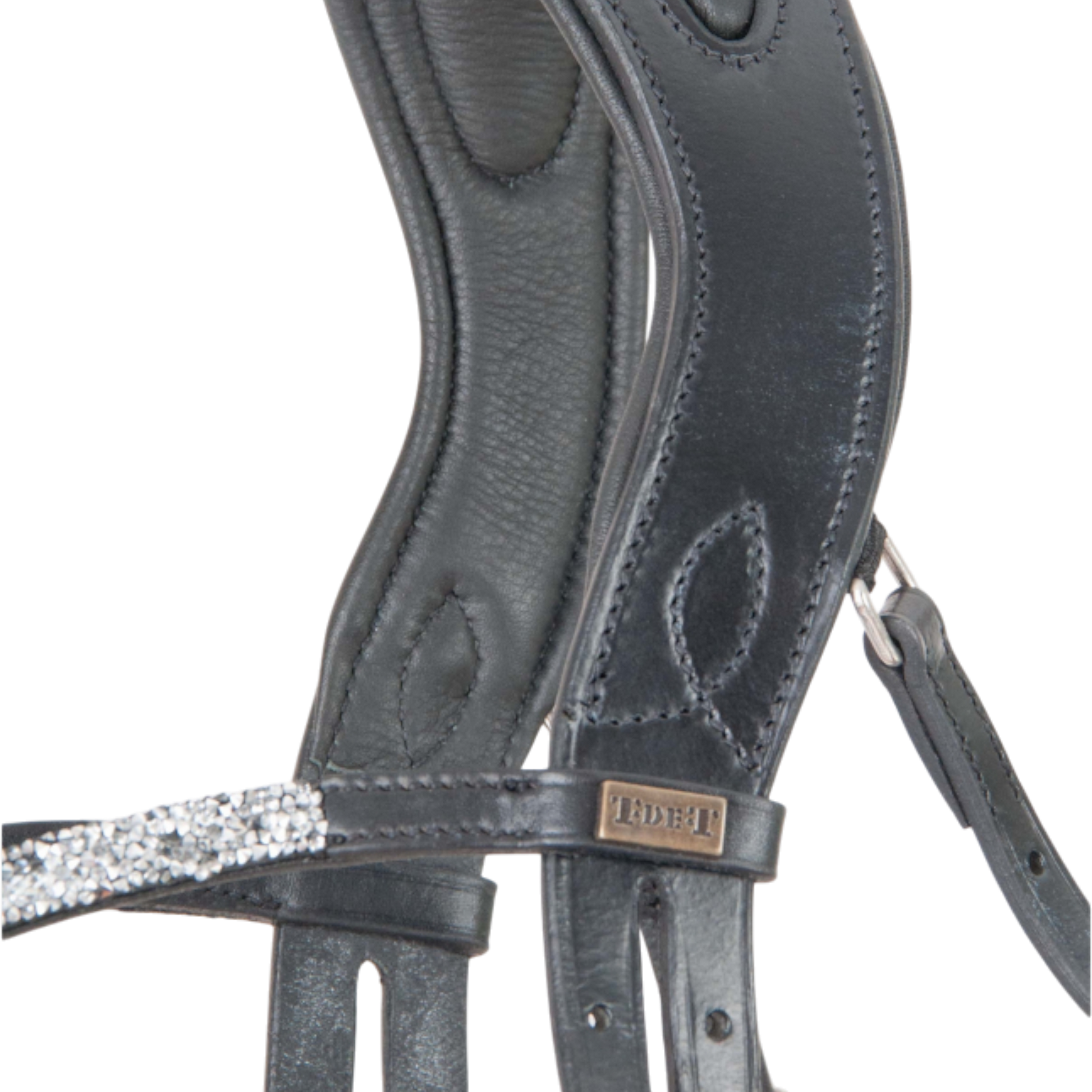 Bridon anatomique Hopper avec rênes noir argent