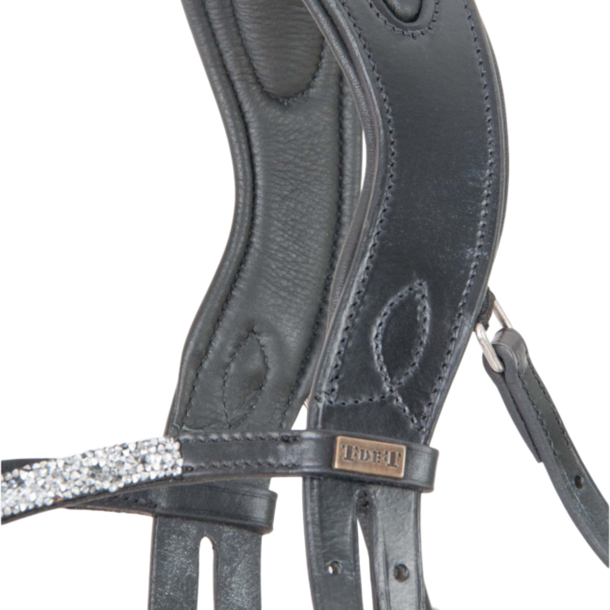 Bridon anatomique Hopper avec rênes noir argent