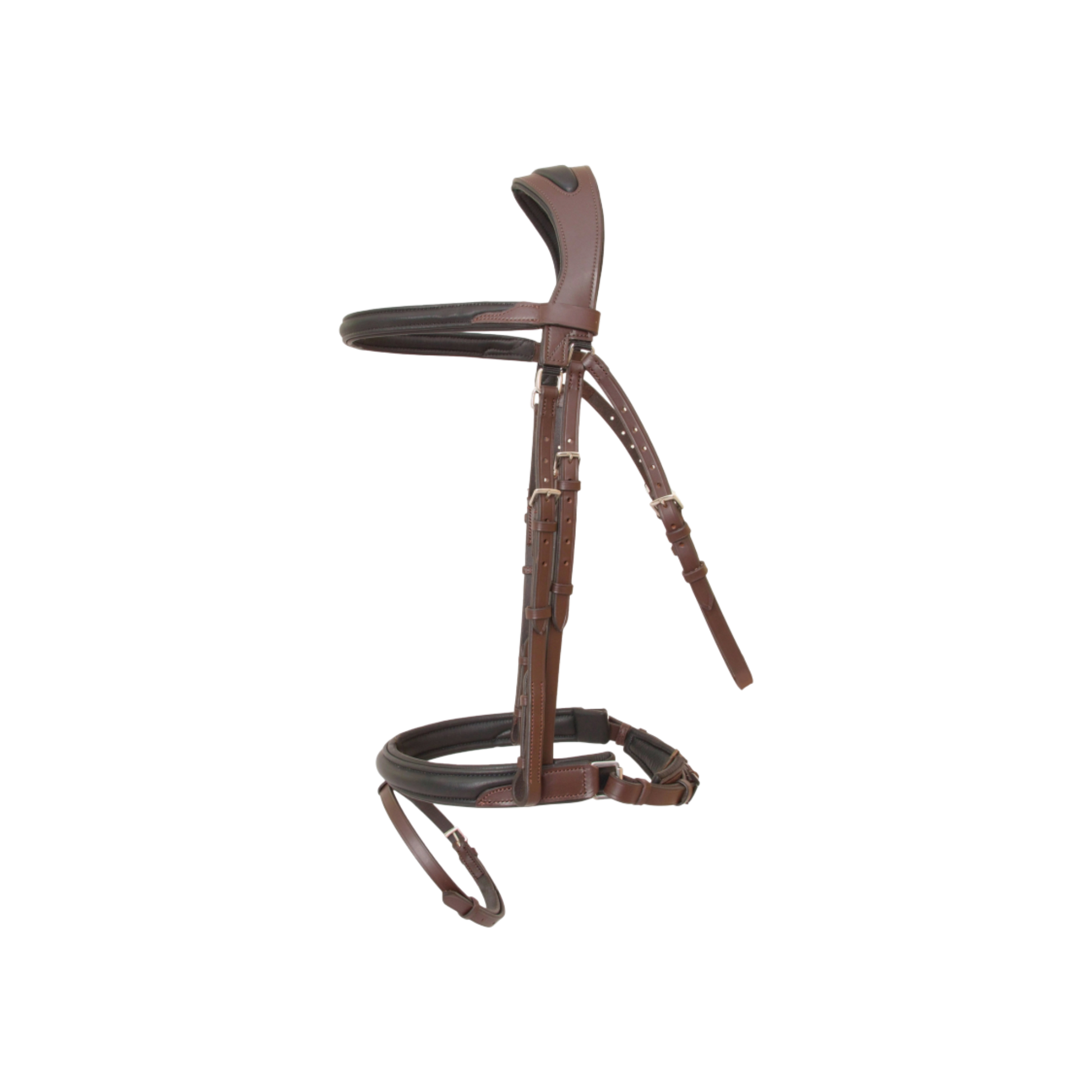 TdeT - Bridon anatomique Lautrec muserolle pull back avec rênes havane foncé noir
