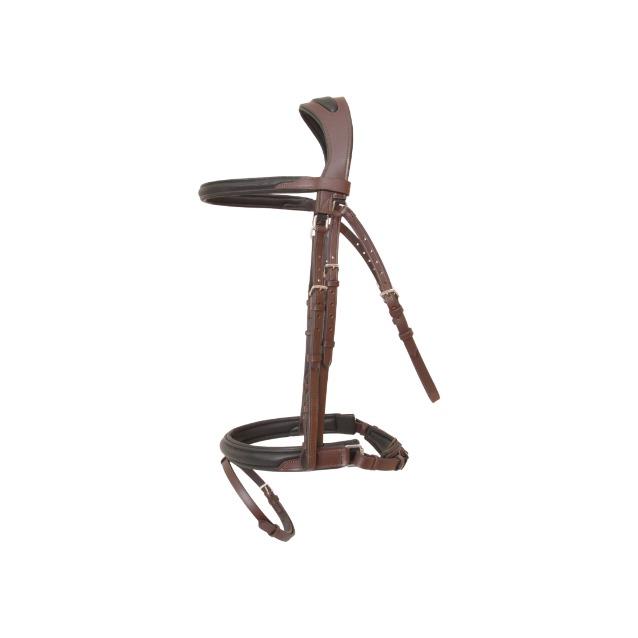 TdeT - Bridon anatomique Lautrec muserolle pull back avec rênes havane foncé noir