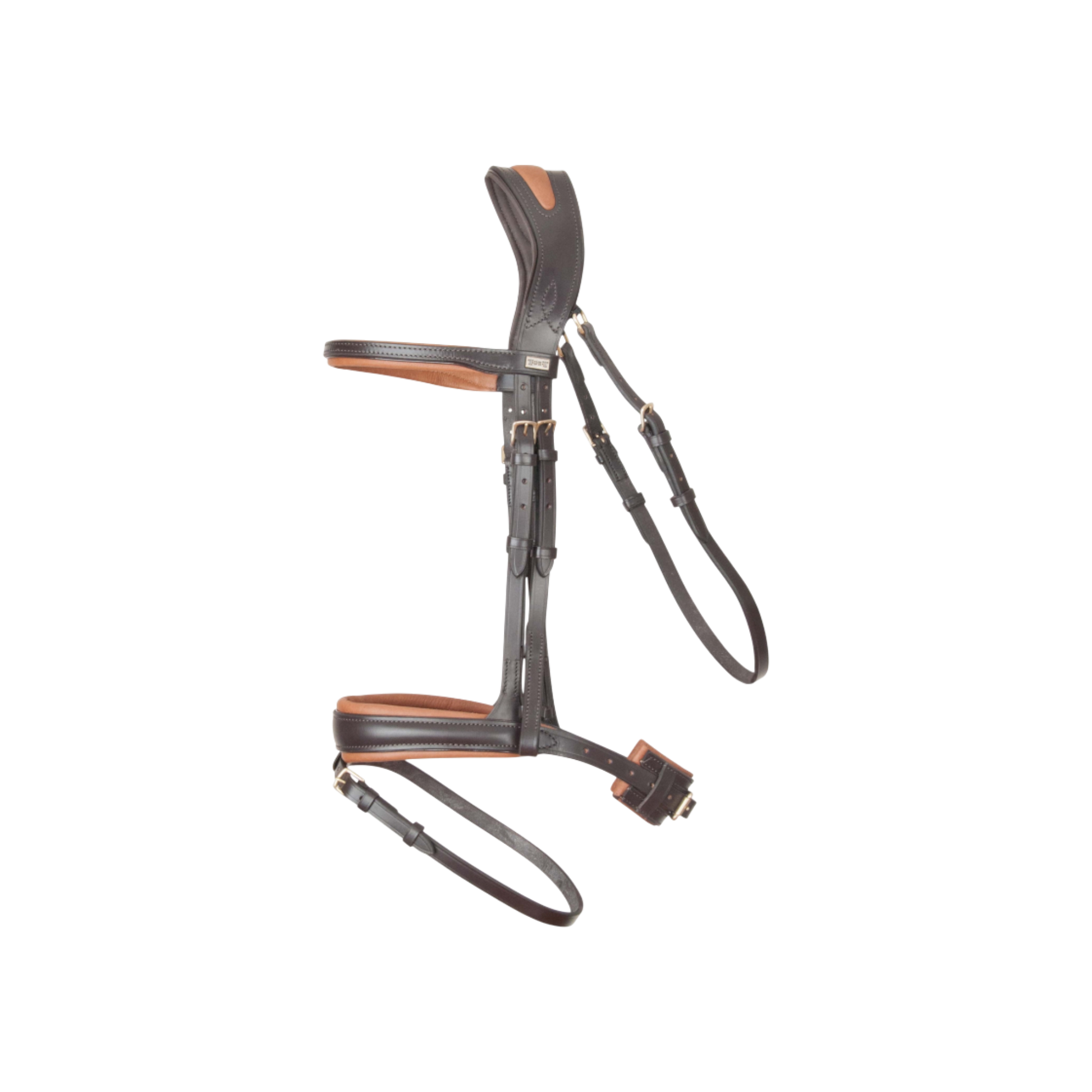 TdeT - Bridon anatomique Matisse avec rênes marron tabac