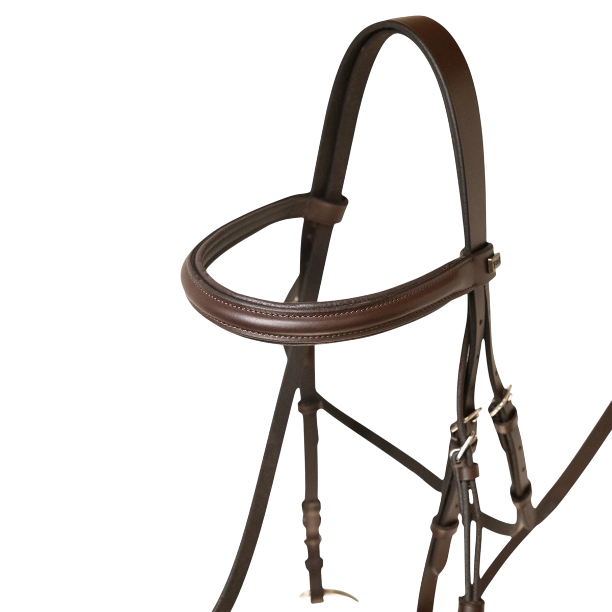 TdeT - Bridon classique Sisley combiné avec rênes havane foncé