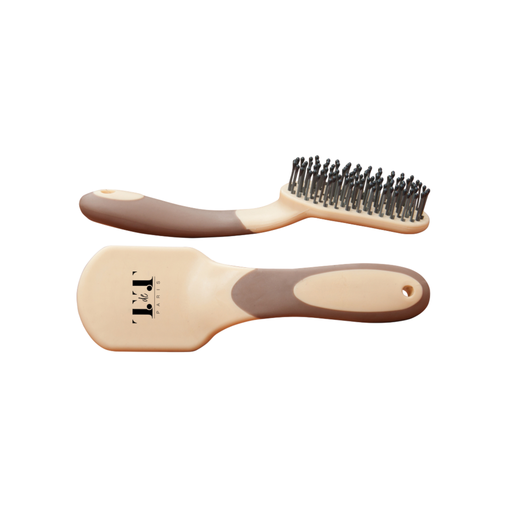 TdeT - Brosse à crins Bicolore marron beige