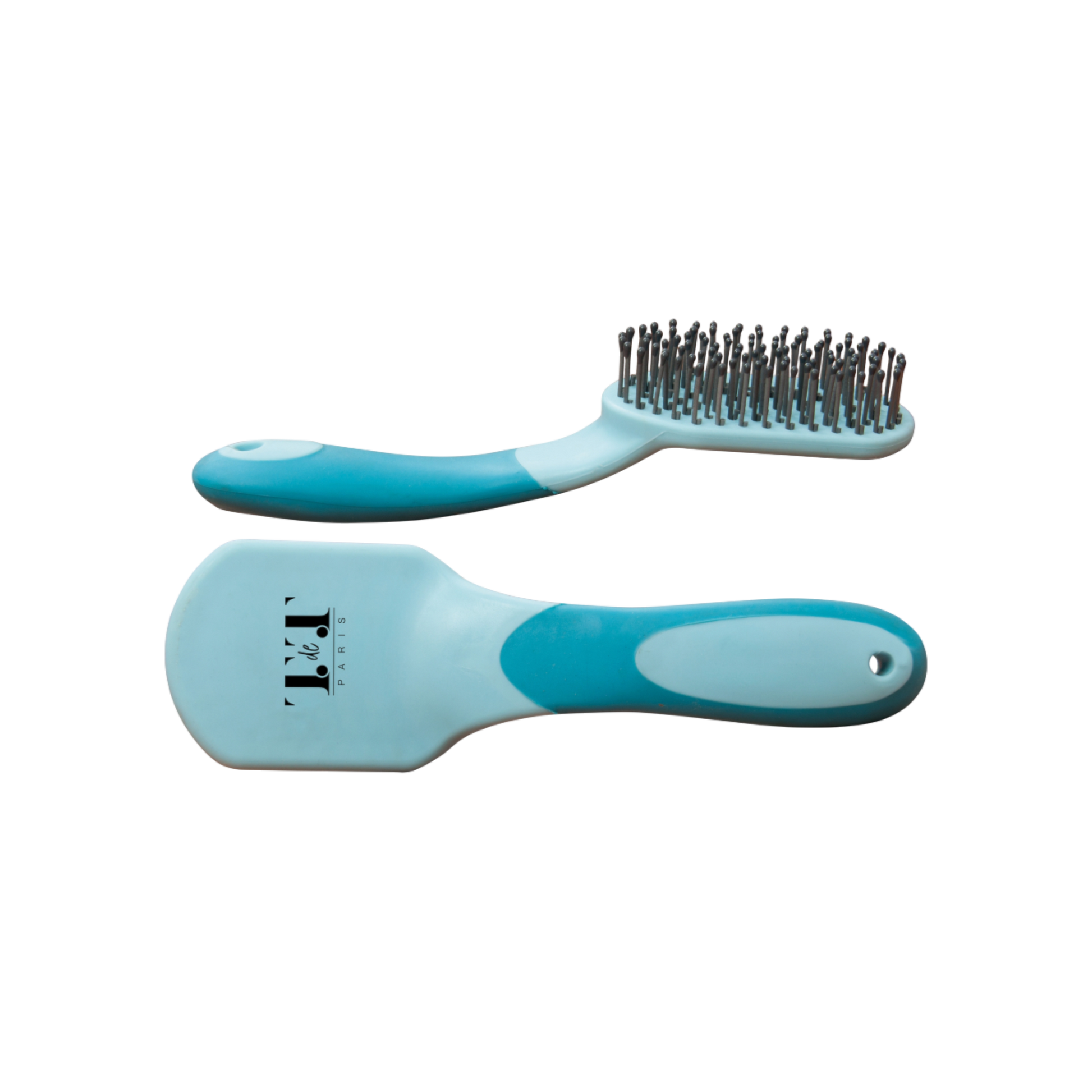 TdeT - Brosse à crins Bicolore turquoise bleu ciel