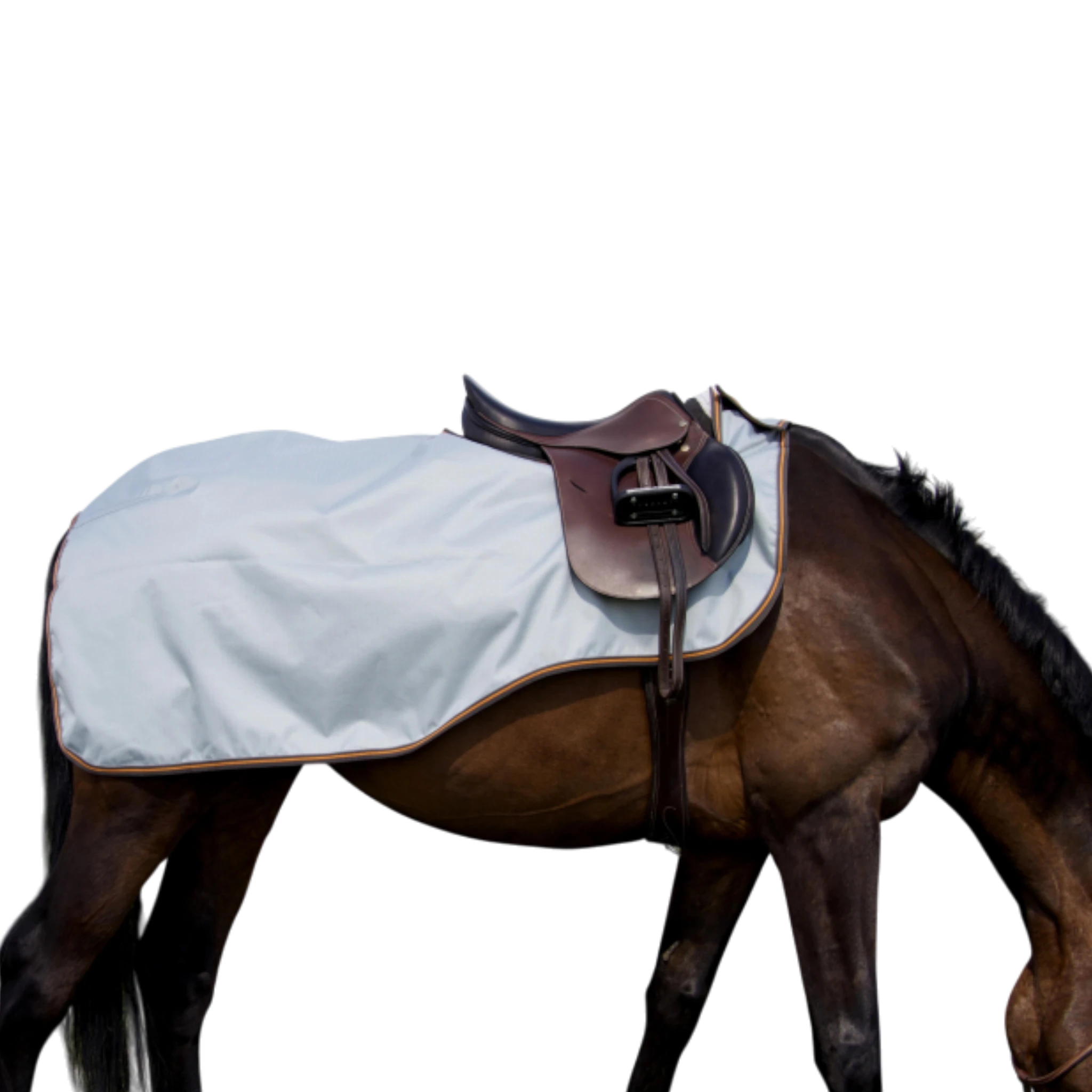 TdeT - Couvre-reins imperméable doublé poly-coton gris orange