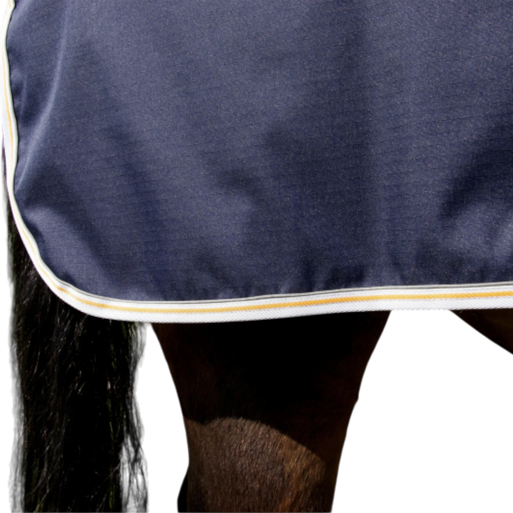 TdeT - Couvre-reins imperméable doublé poly-coton marine orange