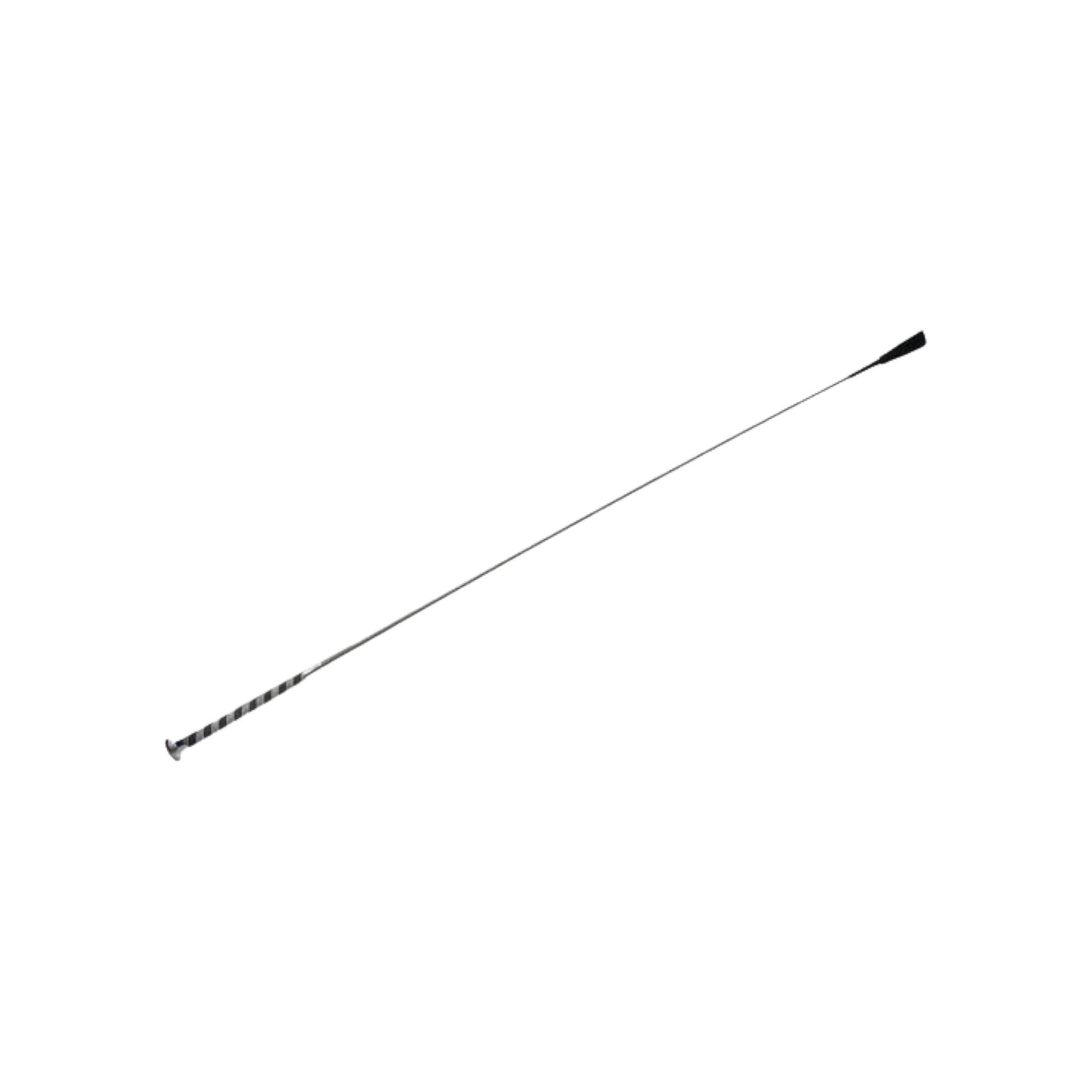 TdeT - Stick de dressage claquette cuir noir / gris