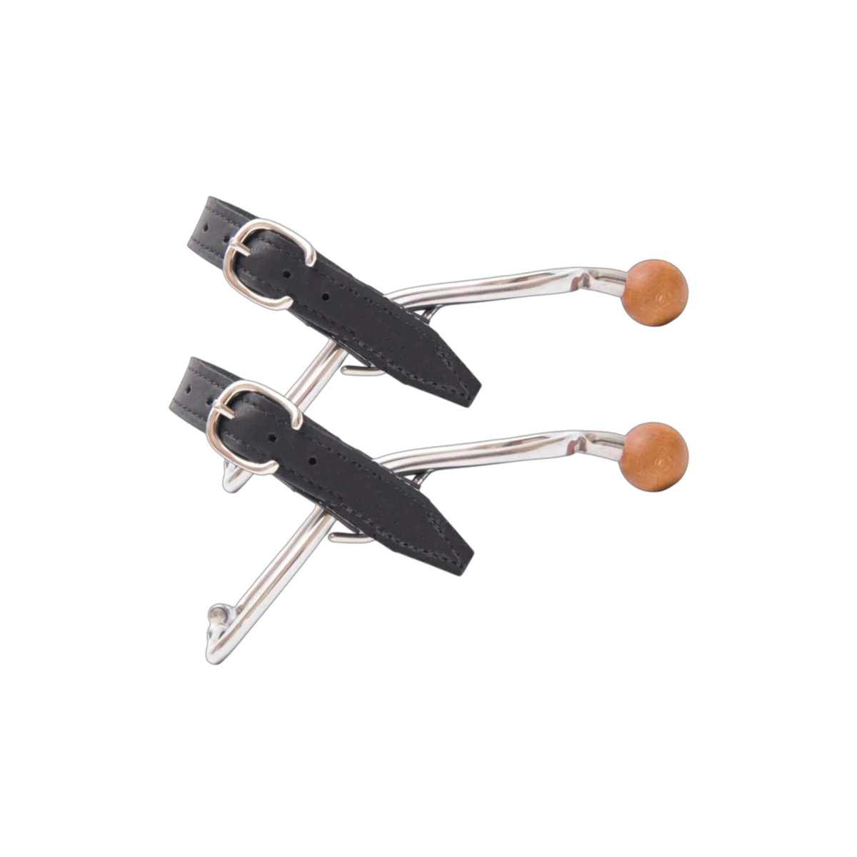 TdeT - Éperons TdeT inox embout boule en bois