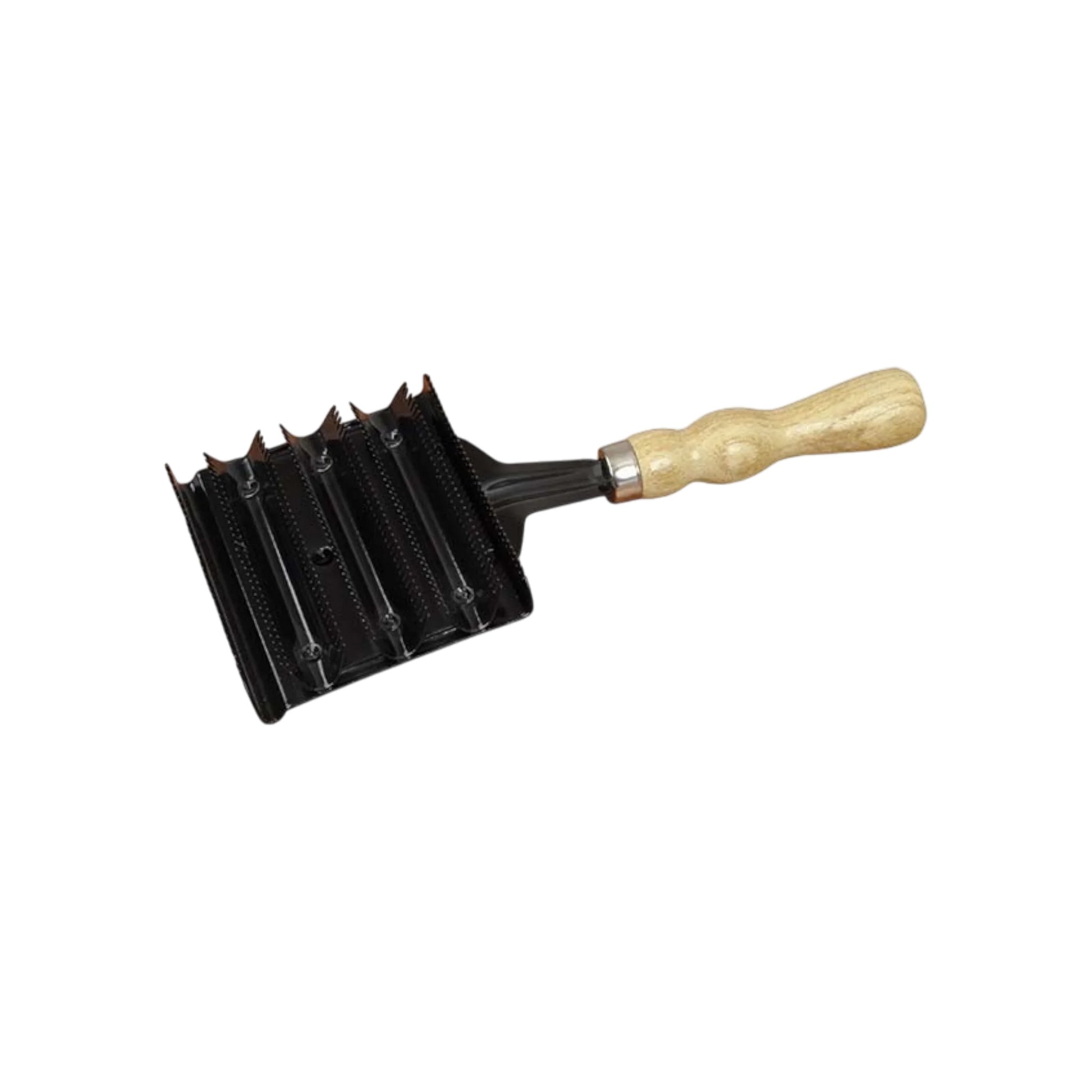 TdeT - Étrille métallique carrée bois