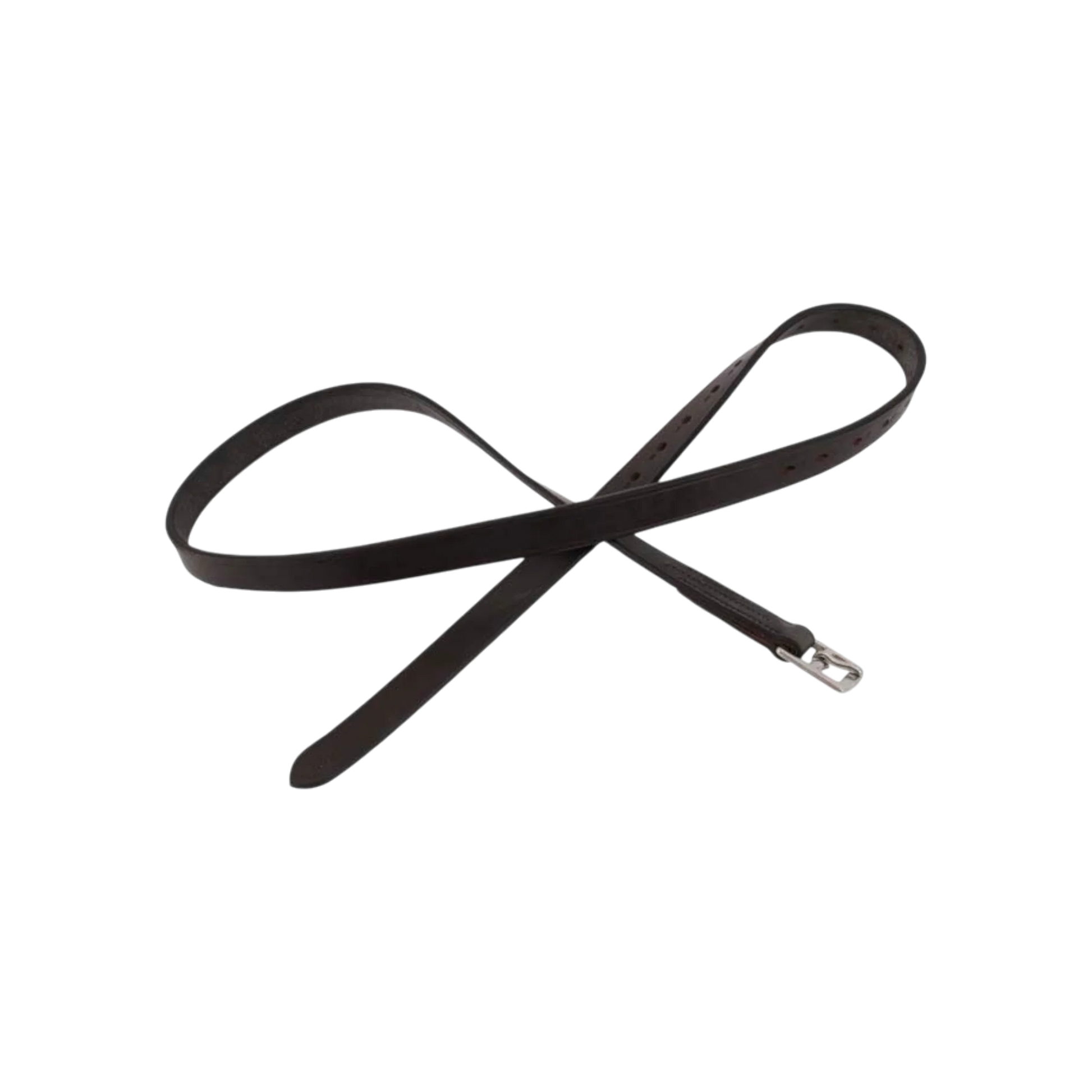 TdeT - Étrivières cuir standard havane foncé