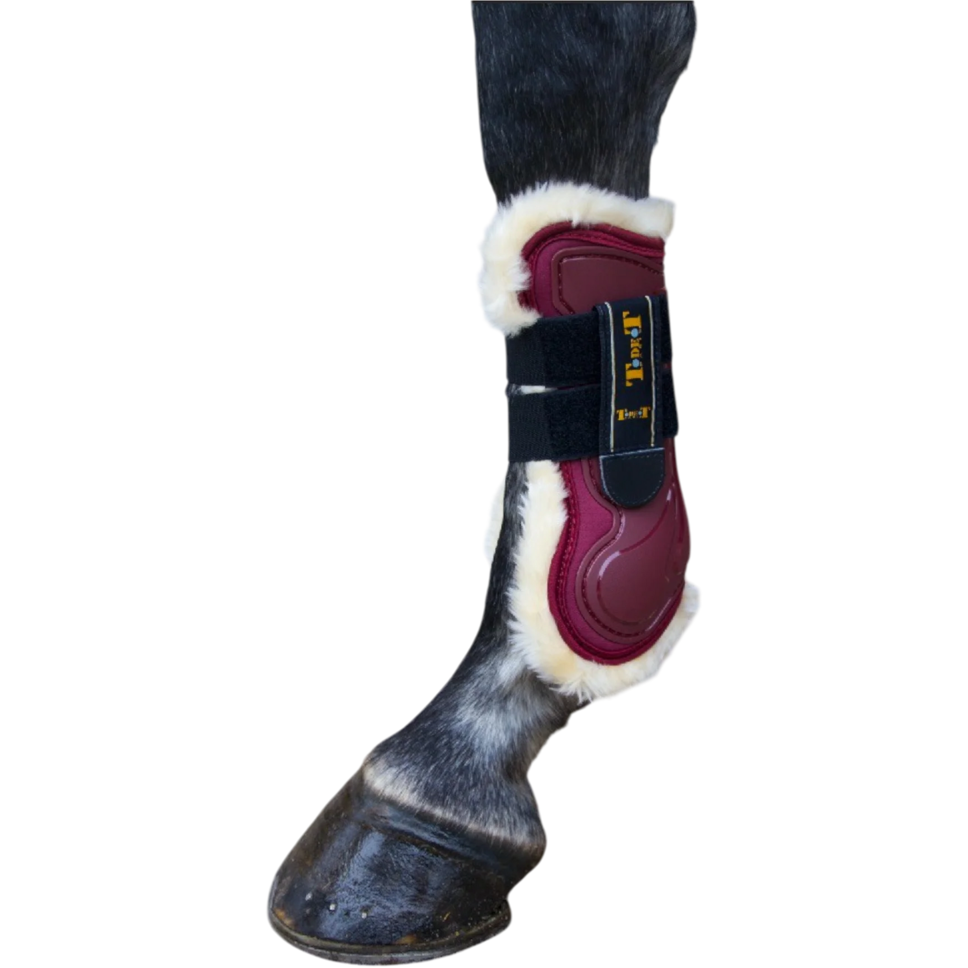 TdeT - Guêtres Design mouton bordeaux