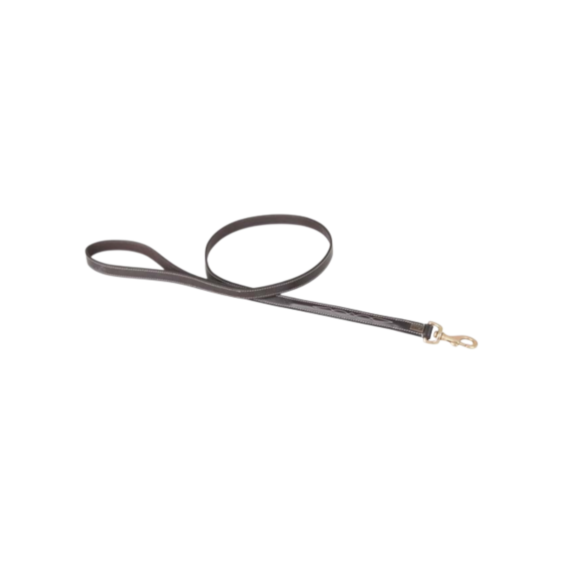 TdeT - Laisse pour chien Surpiqûres havane foncé/ jaune