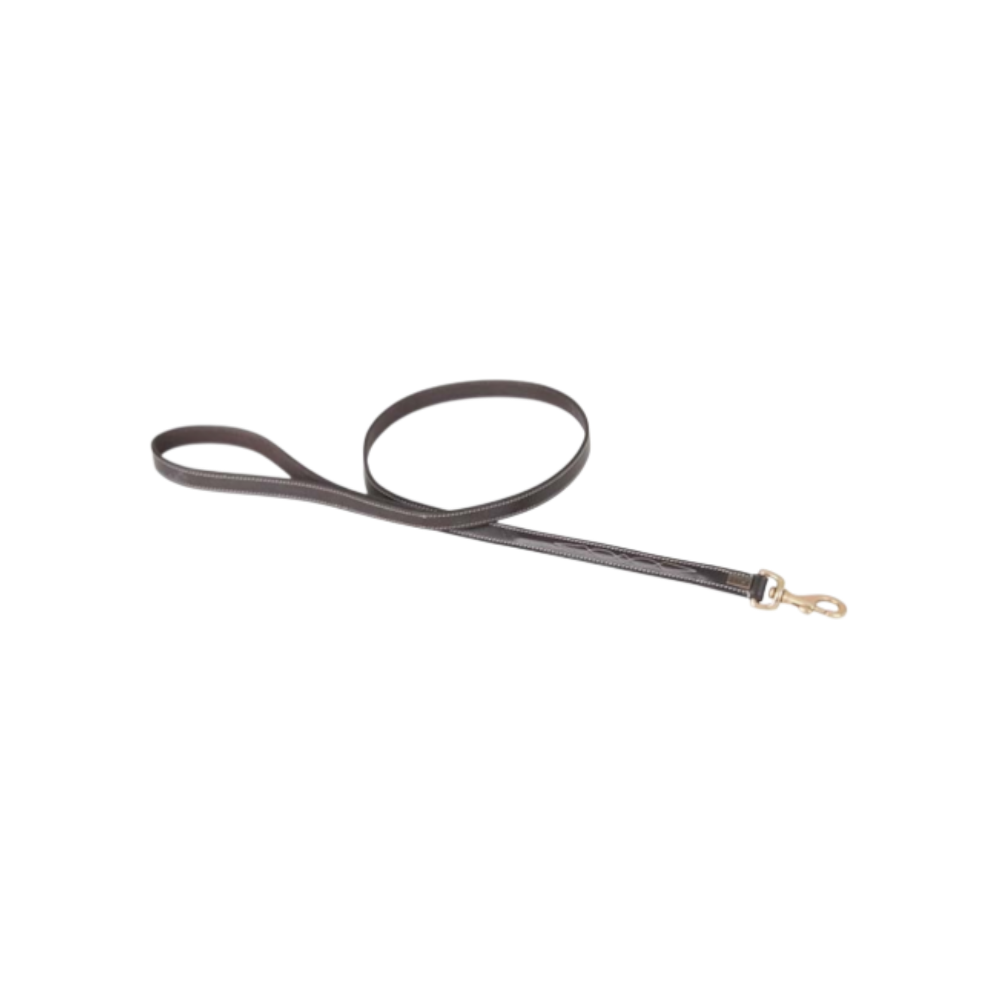 TdeT - Laisse pour chien Surpiqûres havane foncé/ jaune