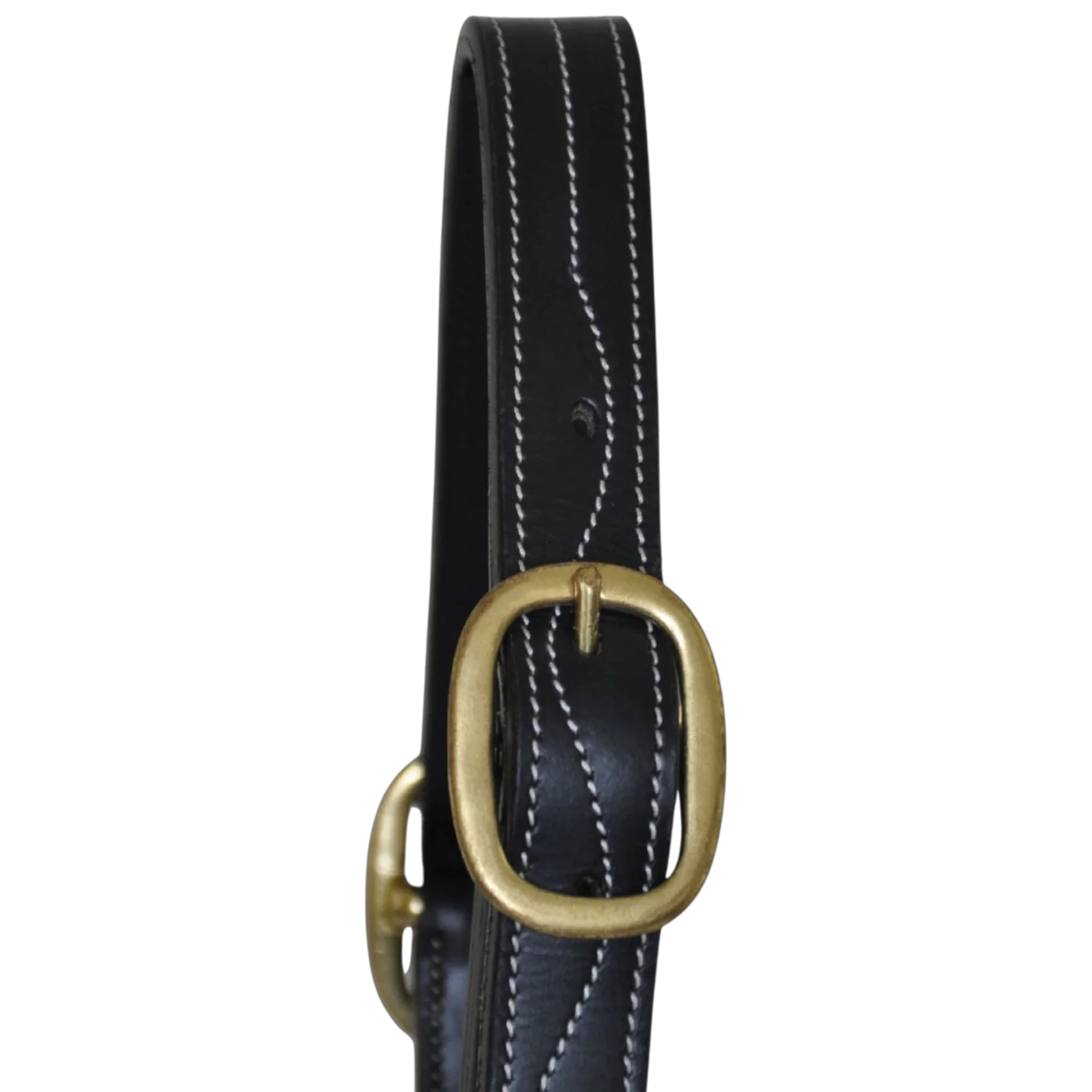 TdeT - Licol cuir triple stitched marron foncé