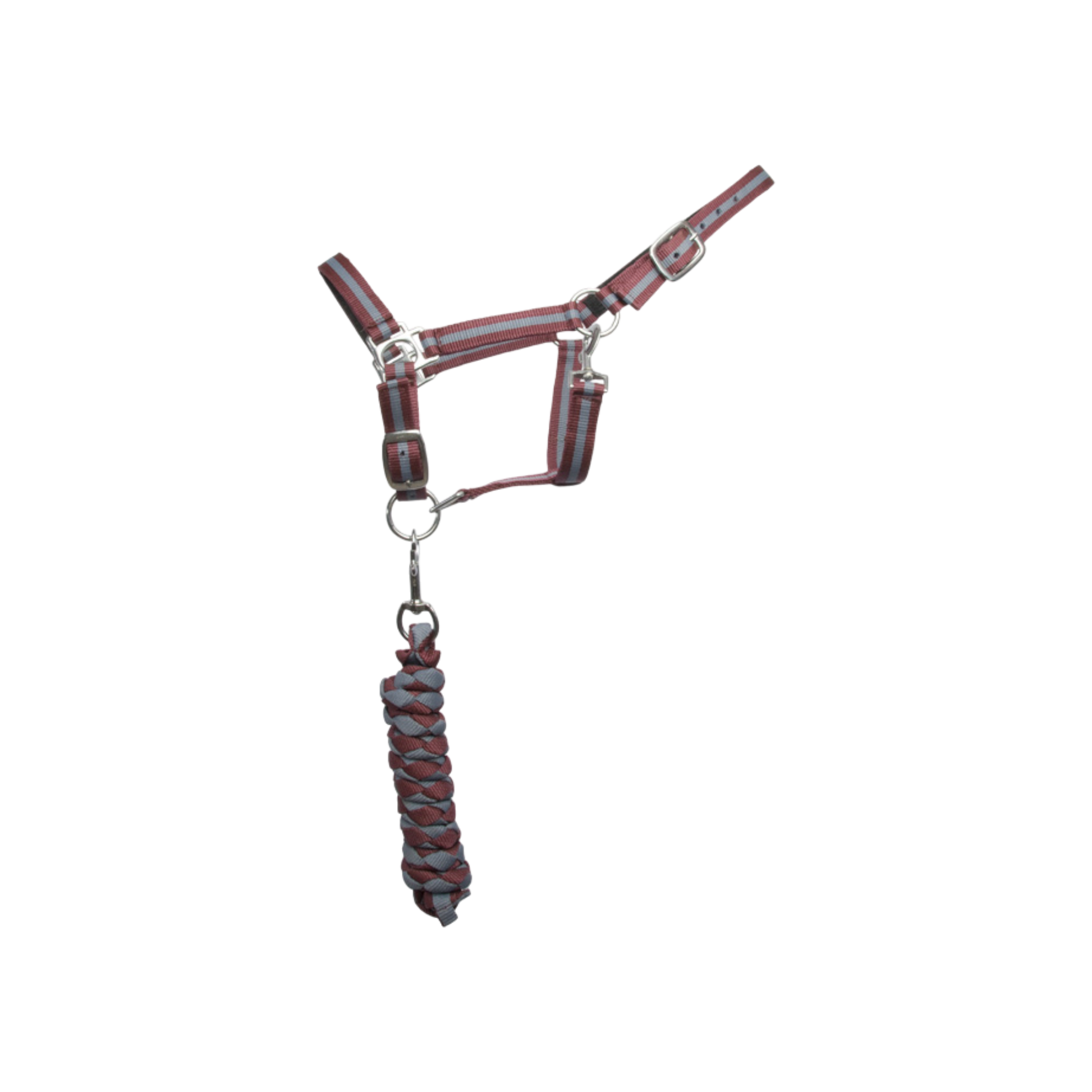 TdeT - Licol synthétique doublé suédine et longe américaine bordeaux/ gris