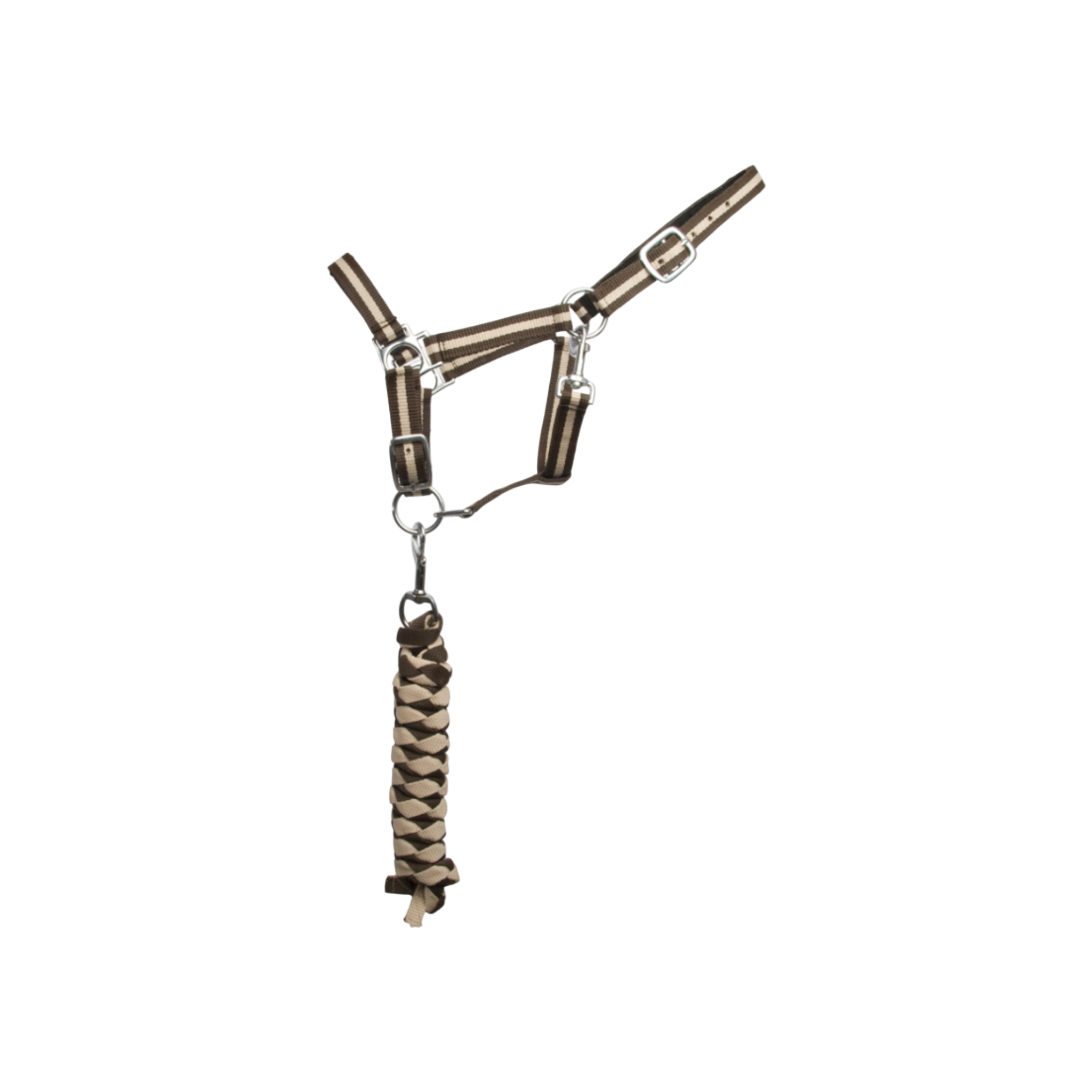 TdeT - Licol synthétique doublé suédine et longe américaine marron foncé/ beige