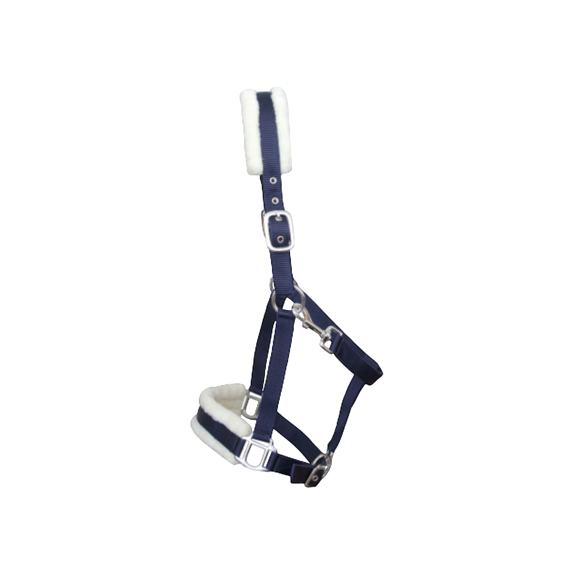 TdeT - Synthetic sheepskin halter navy/natural