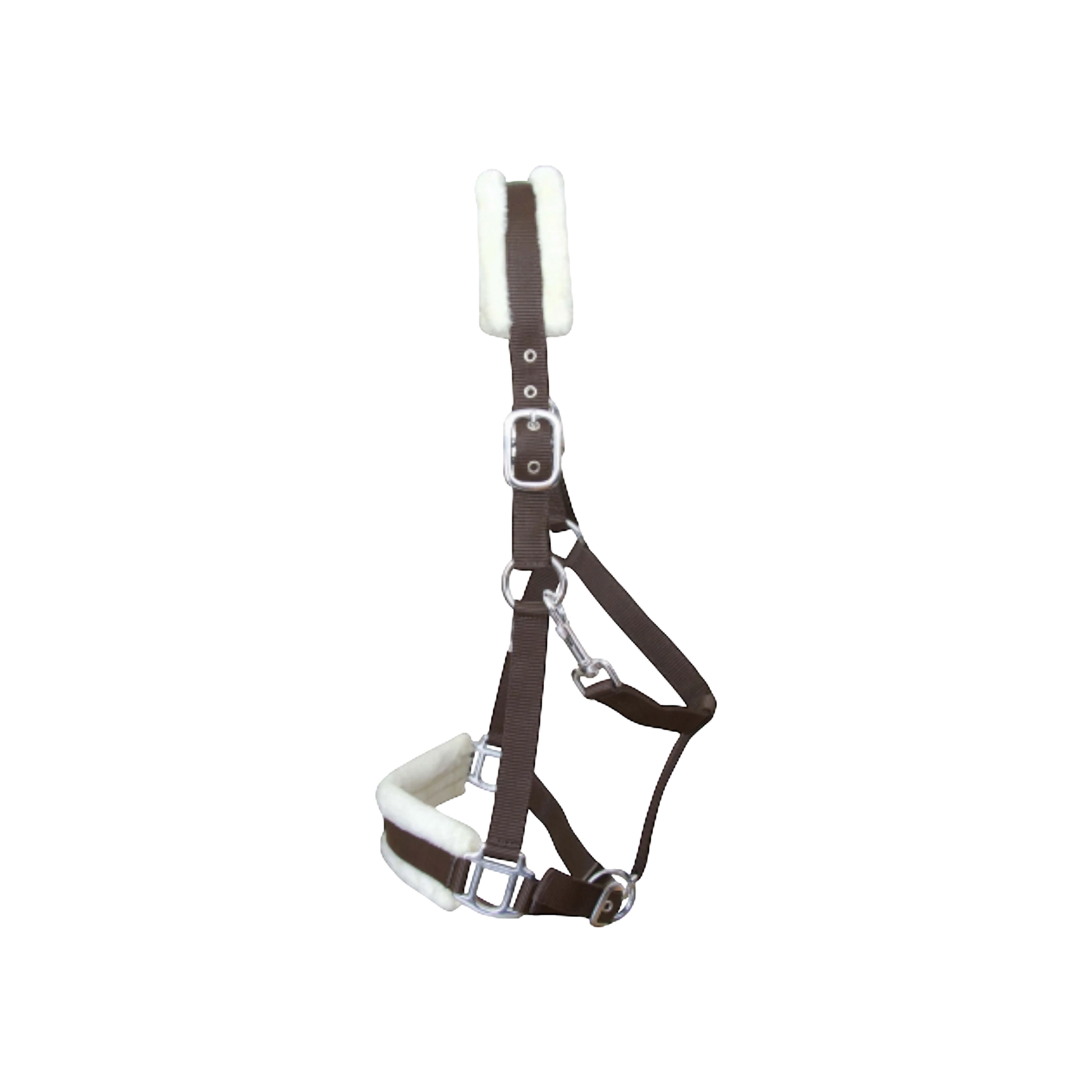 TdeT - Synthetic sheepskin halter brown/natural