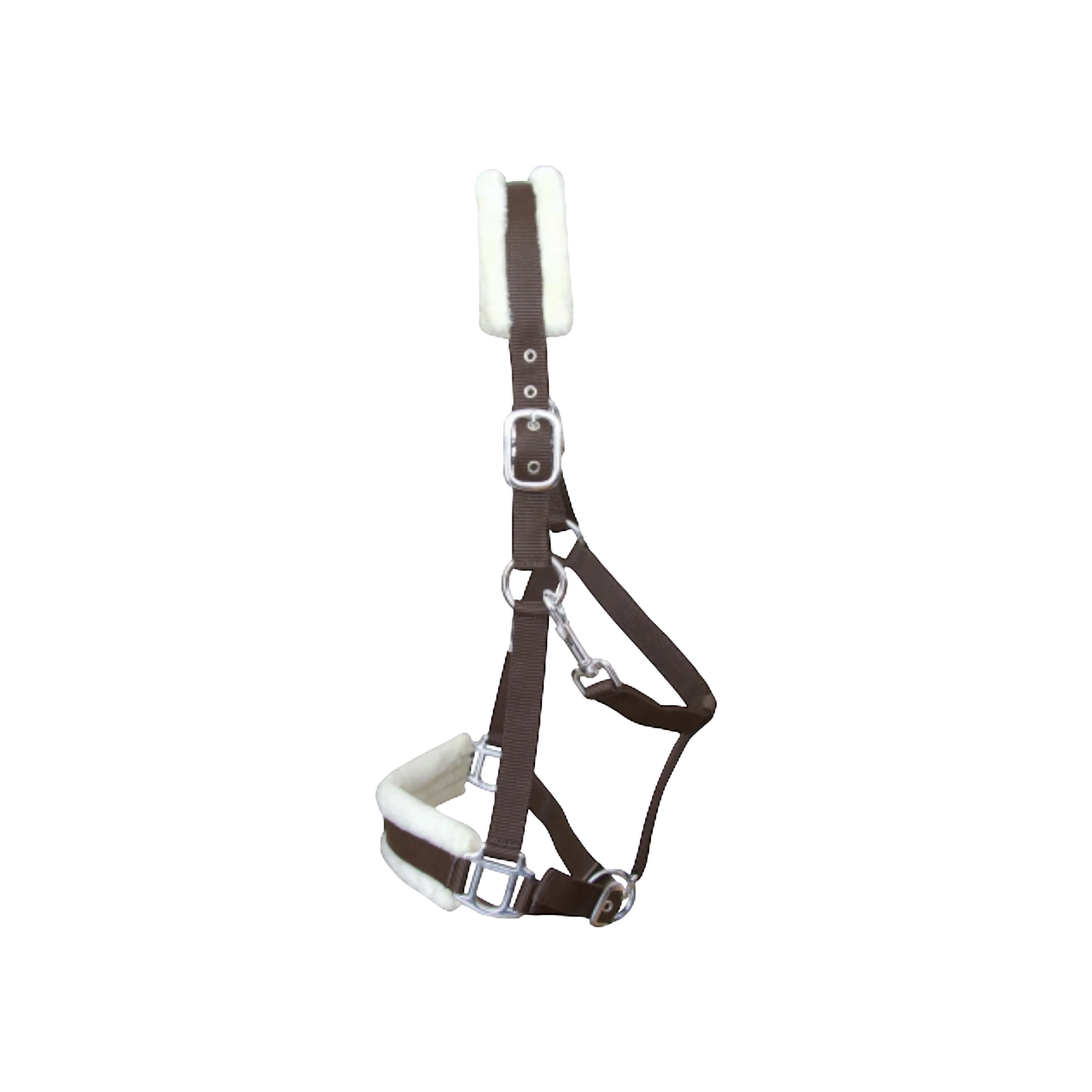 TdeT - Synthetic sheepskin halter brown/natural
