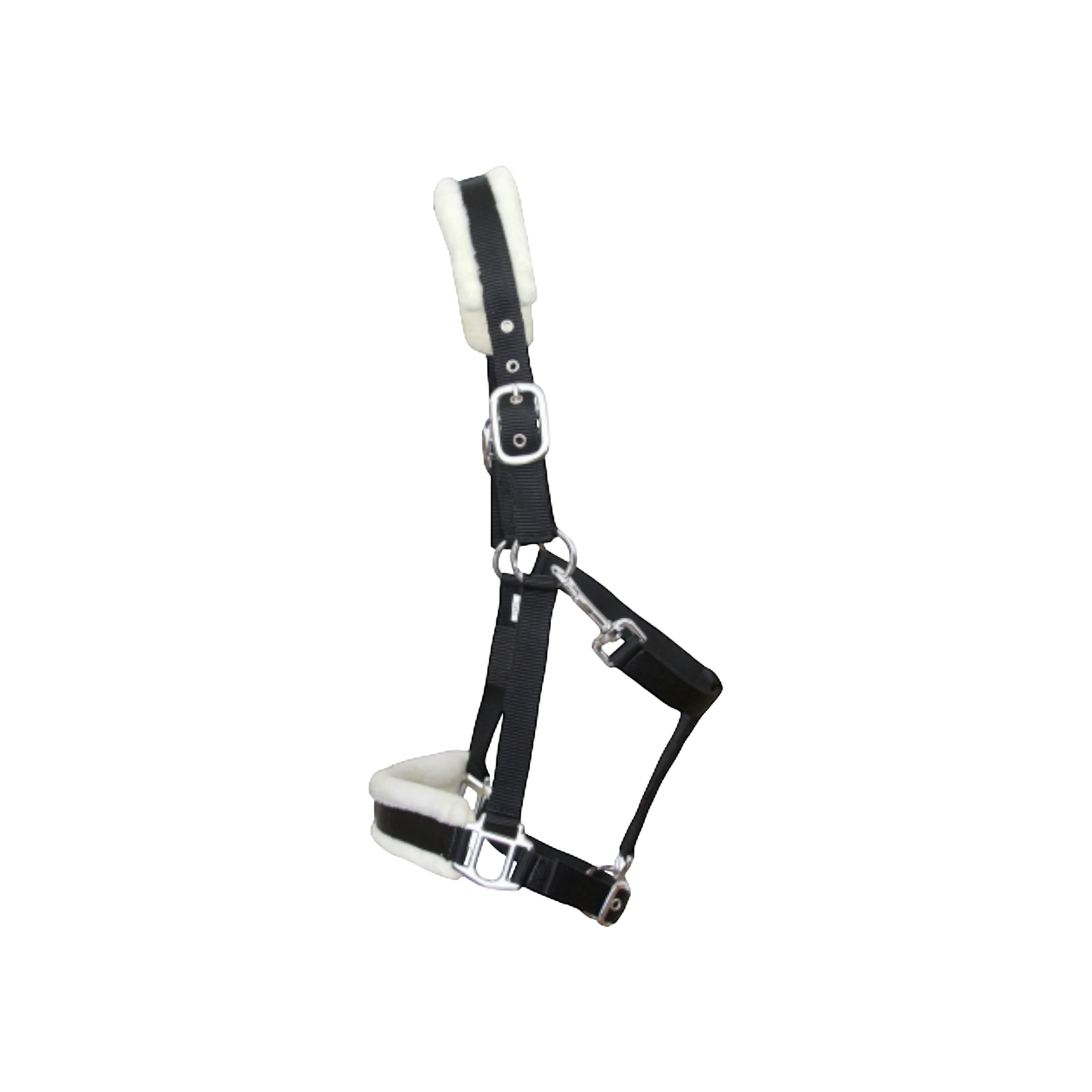 TdeT - Synthetic sheepskin halter black/natural