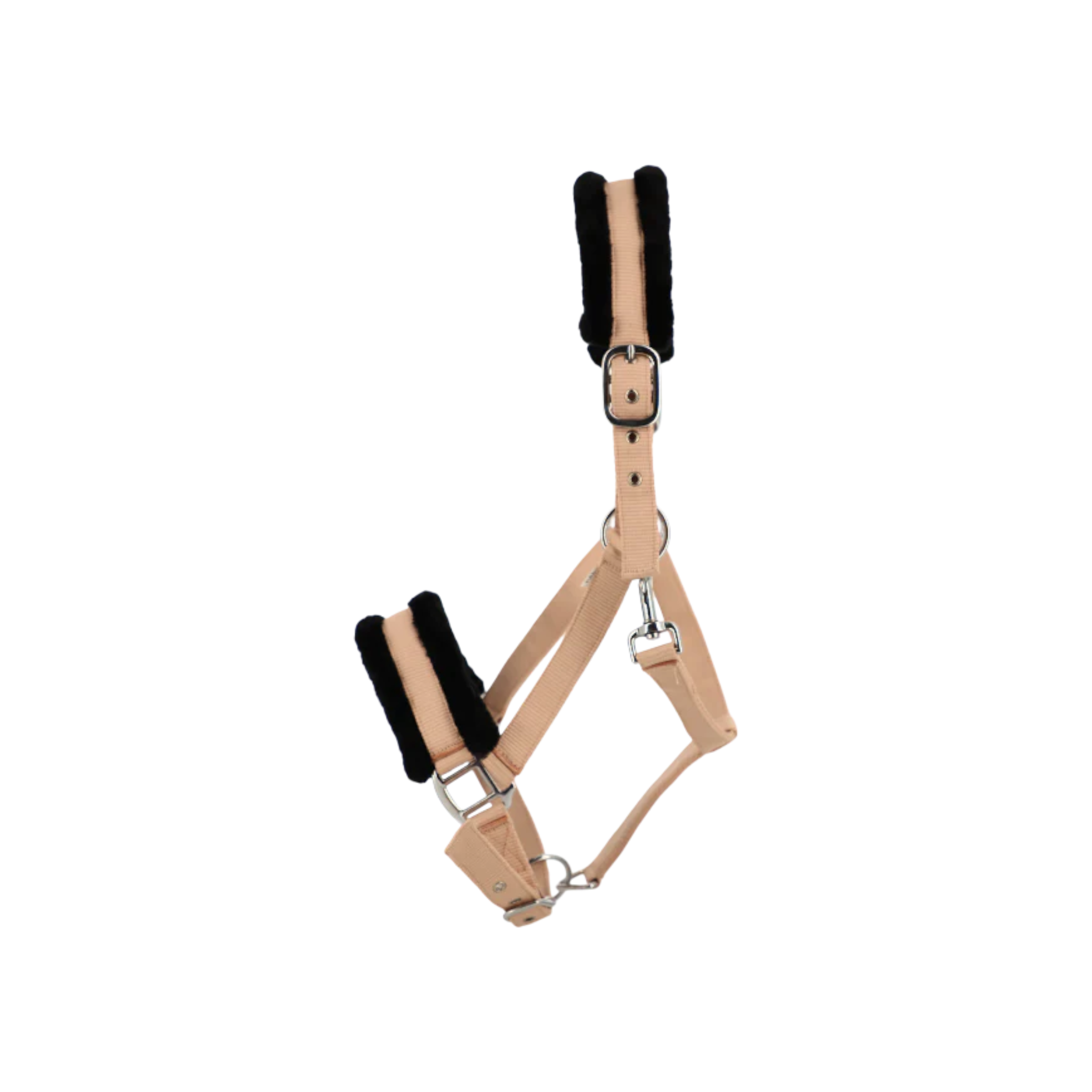 TdeT - Licol mouton synthétique pêche/ noir