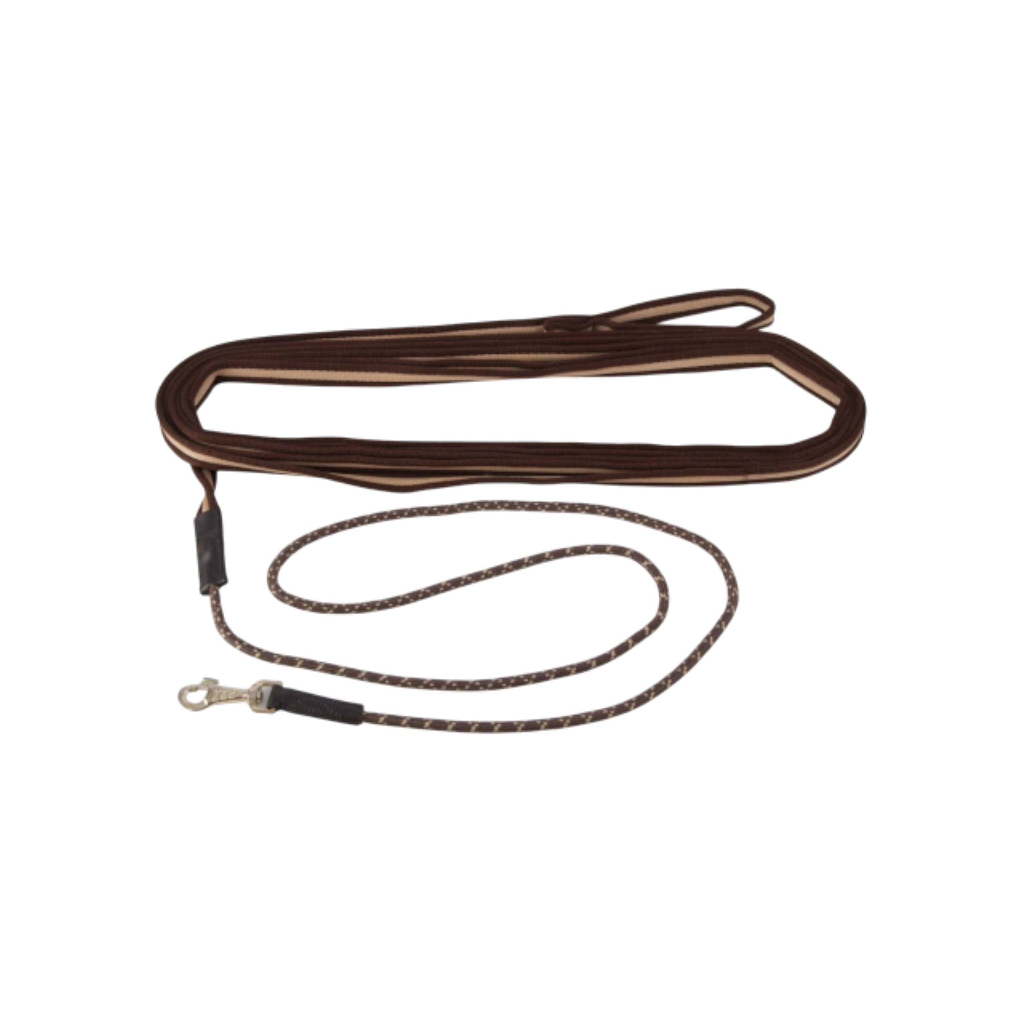 TdeT - Longe à tourner corde et sangle beige/ marron