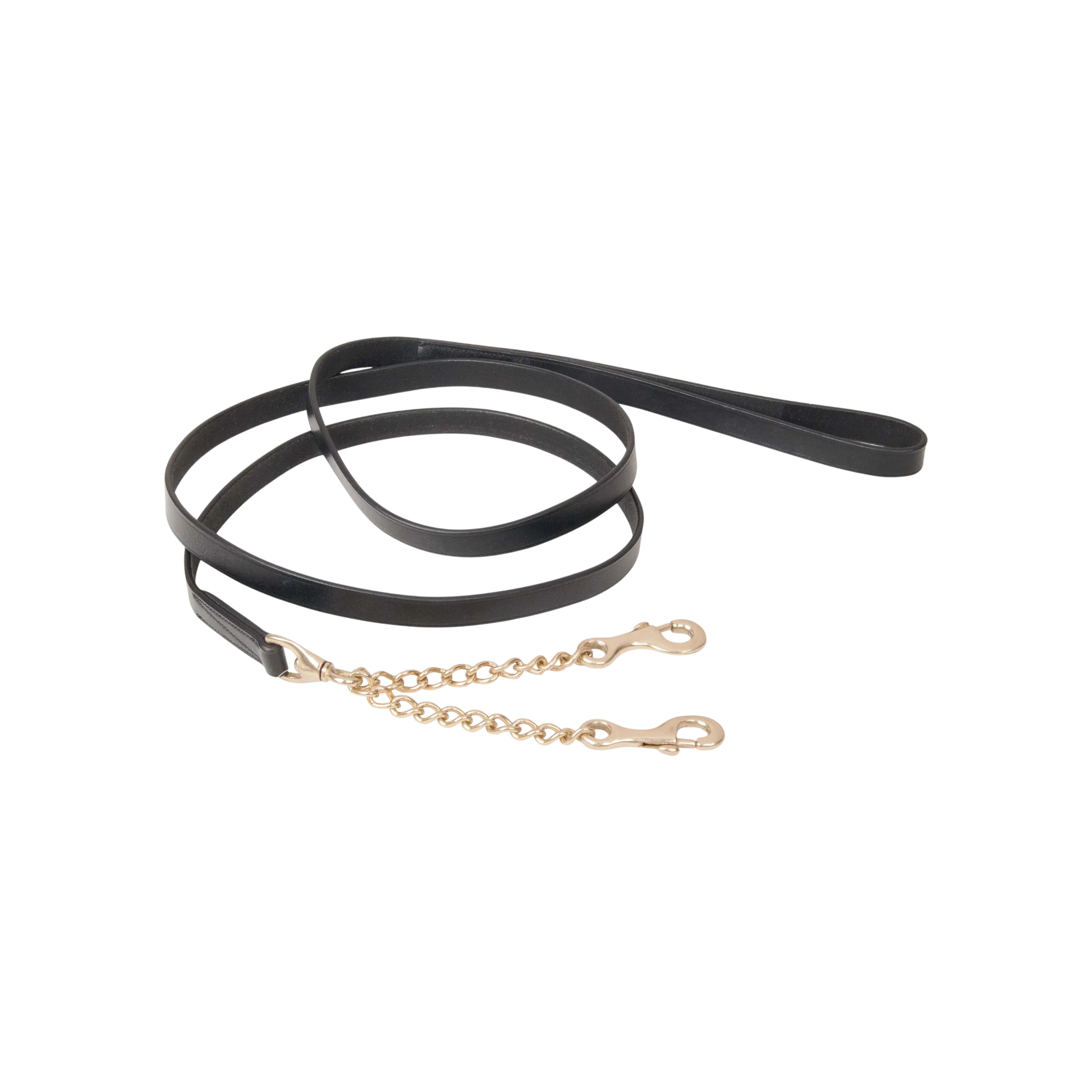 tdeT - Longe de présentation cuir double chaînette noir