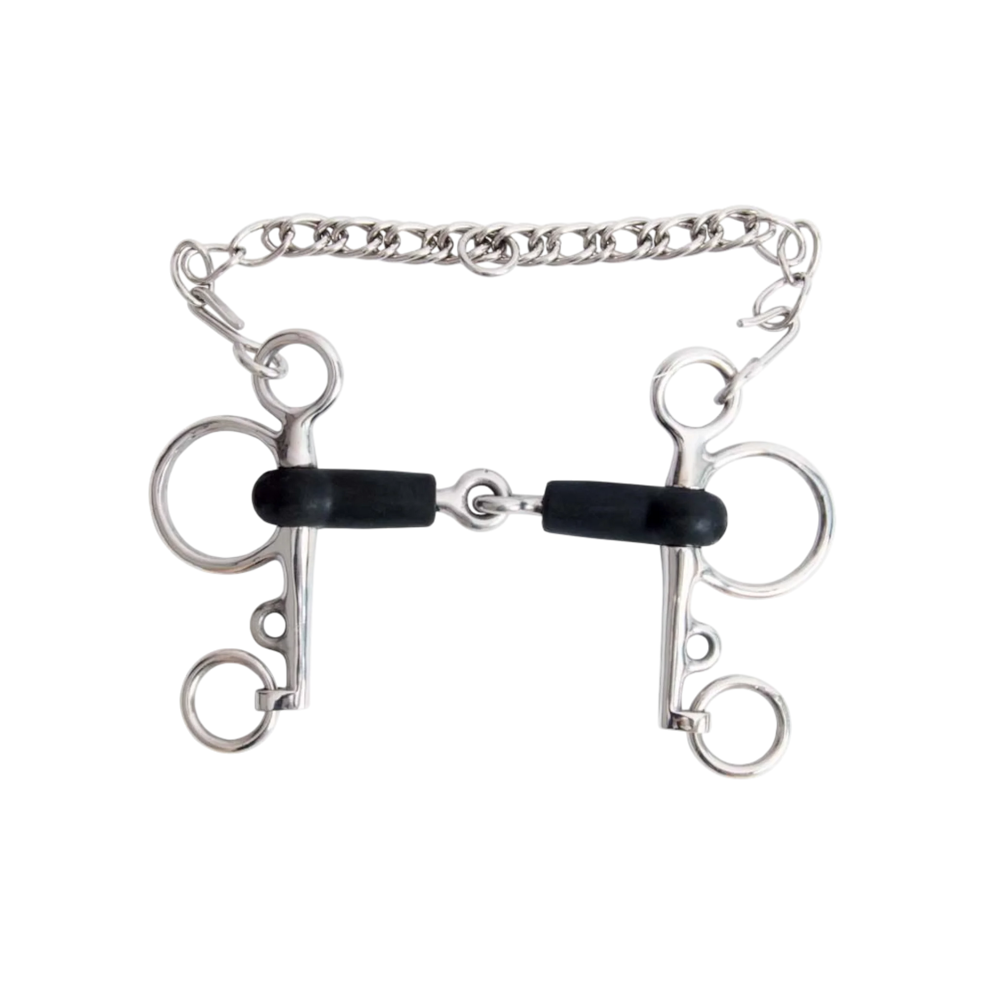 TdeT - Mors Pelham caoutchouc branches courtes