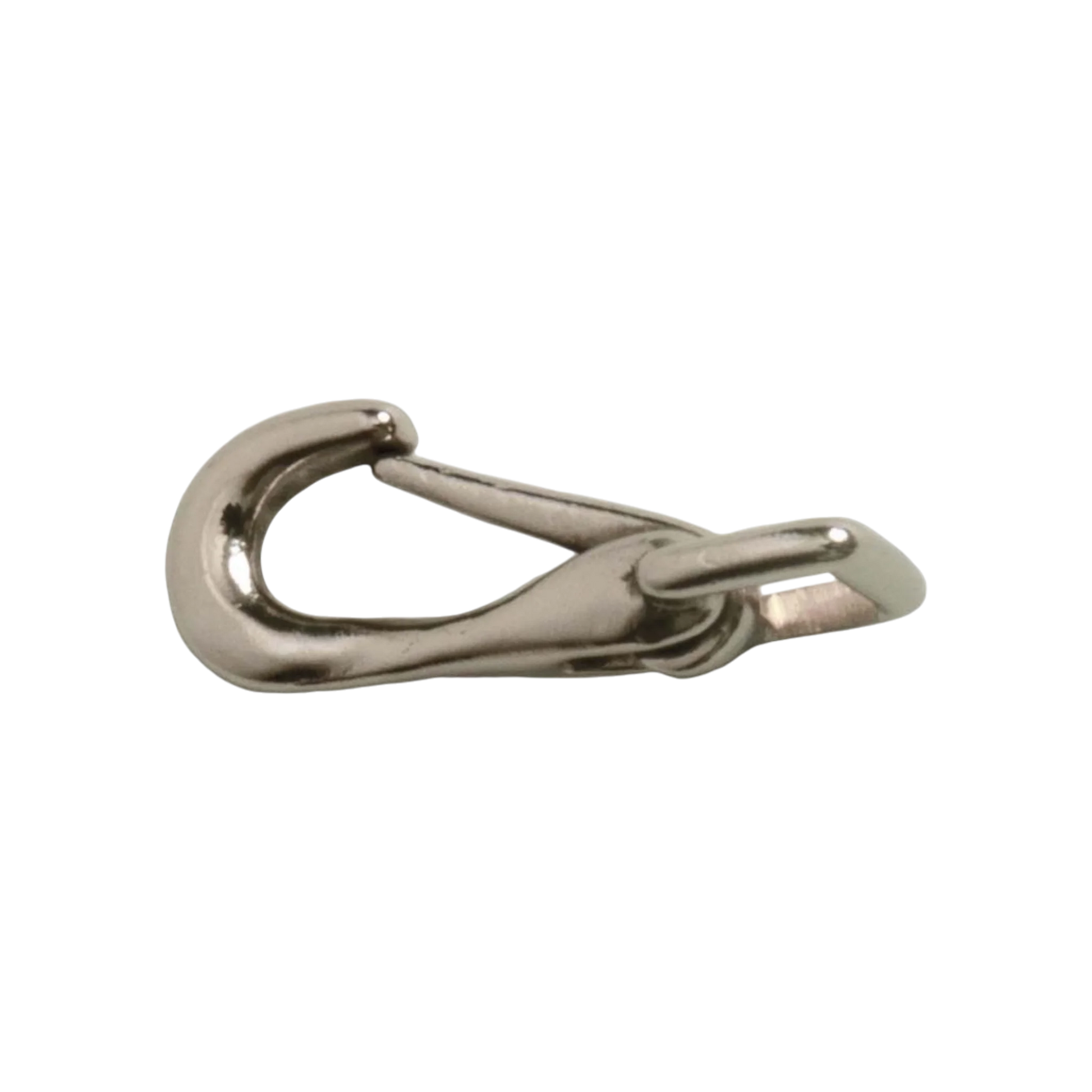 TdeT - Mousqueton à languette oeil carré acier nickelé