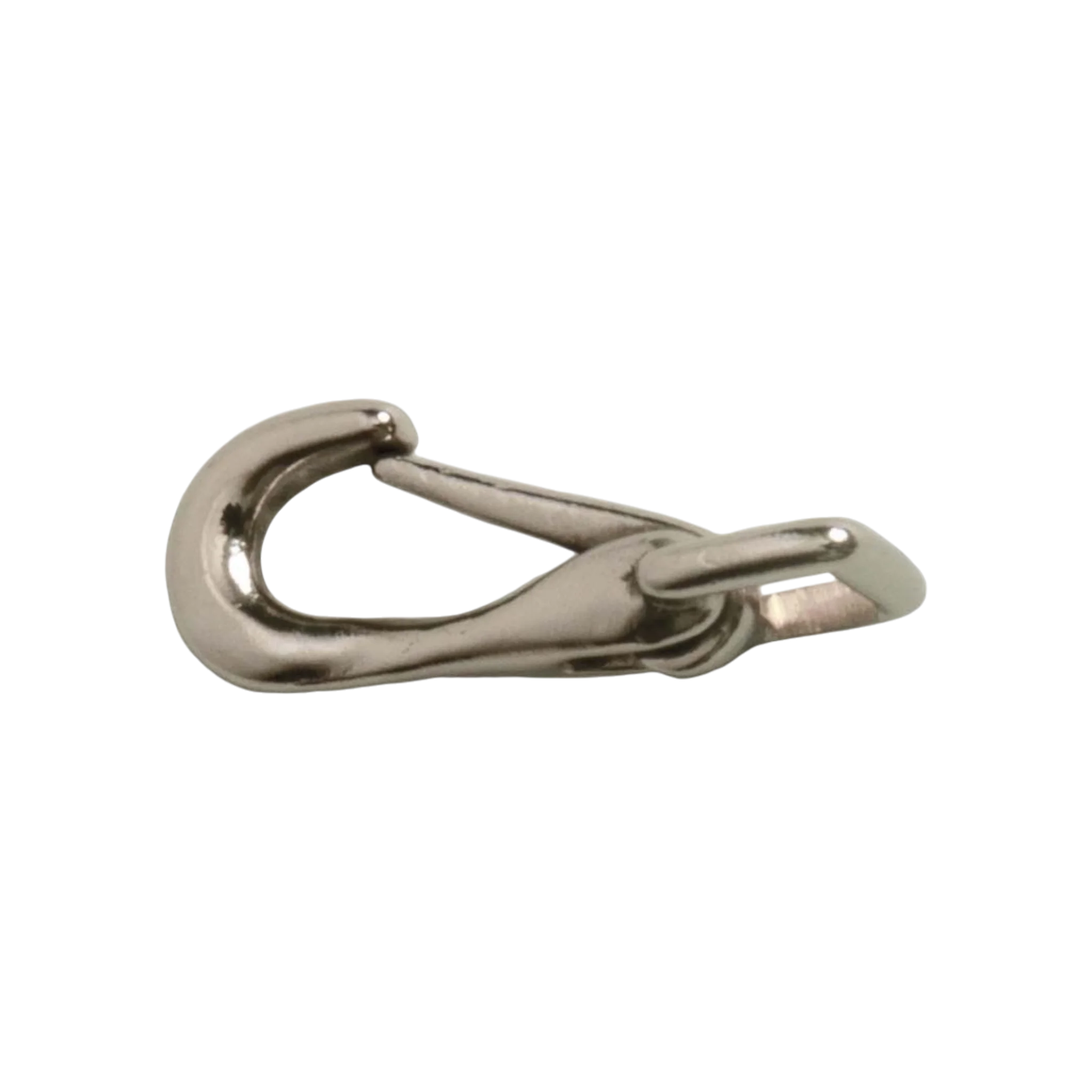 TdeT - Mousqueton à languette oeil carré acier nickelé