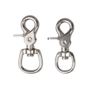 TdeT - Mousqueton mexicain oeil rond acier nickelé