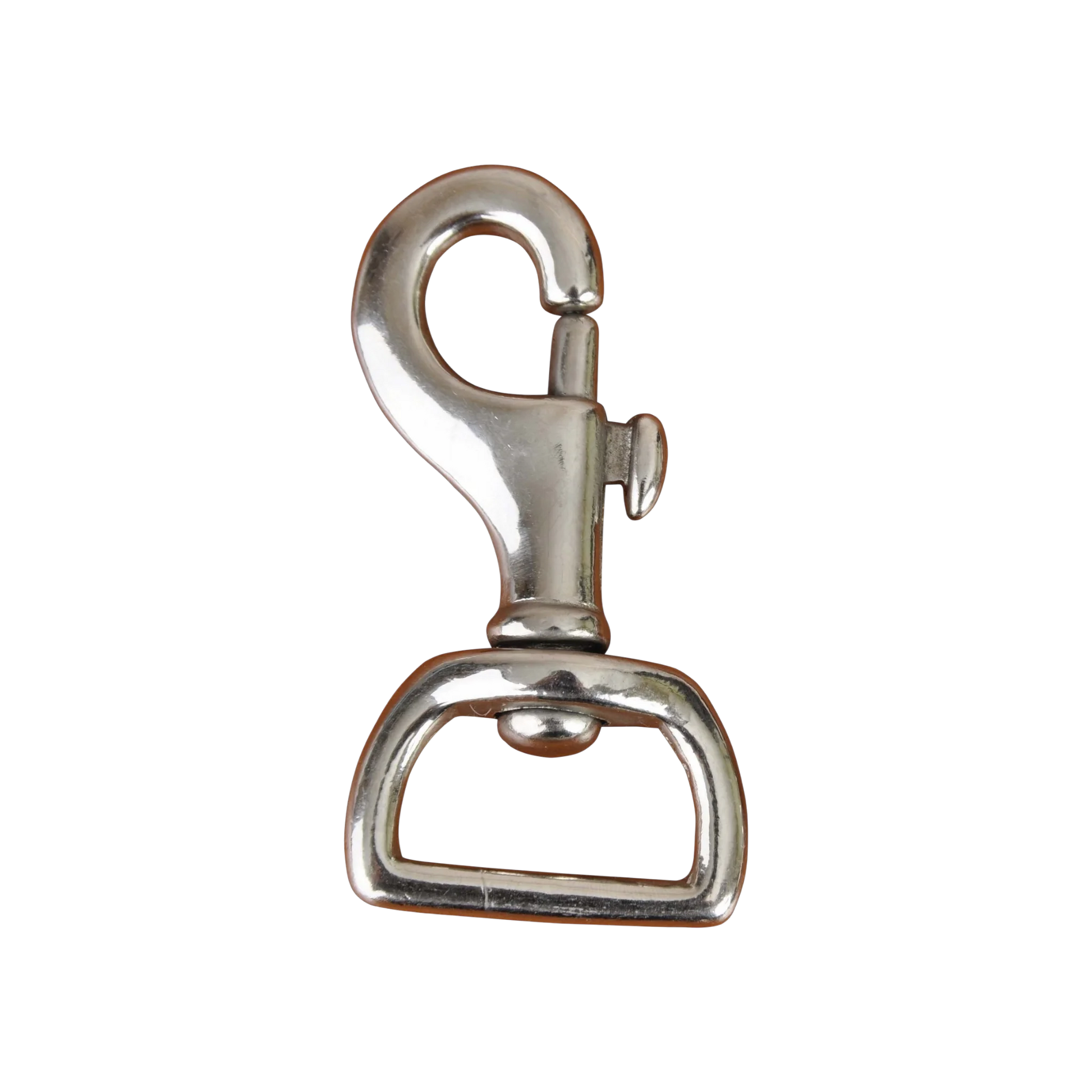 TdeT - Mousqueton à pompe oeil carré acier nickelé