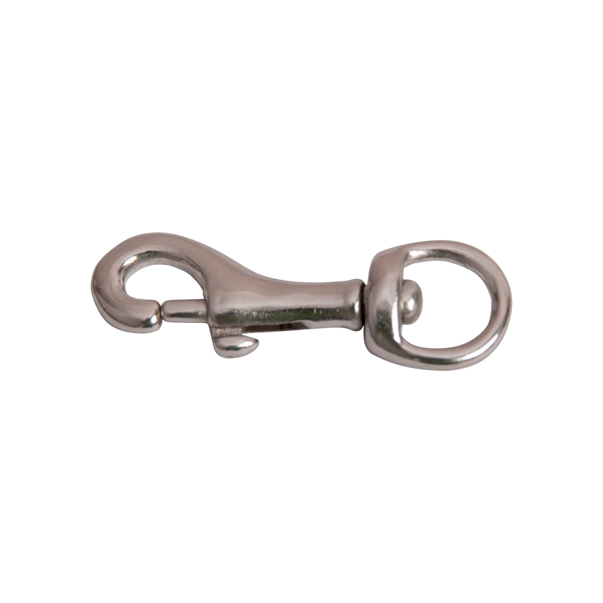 TdeT - Mousqueton à pompe oeil rond acier nickelé