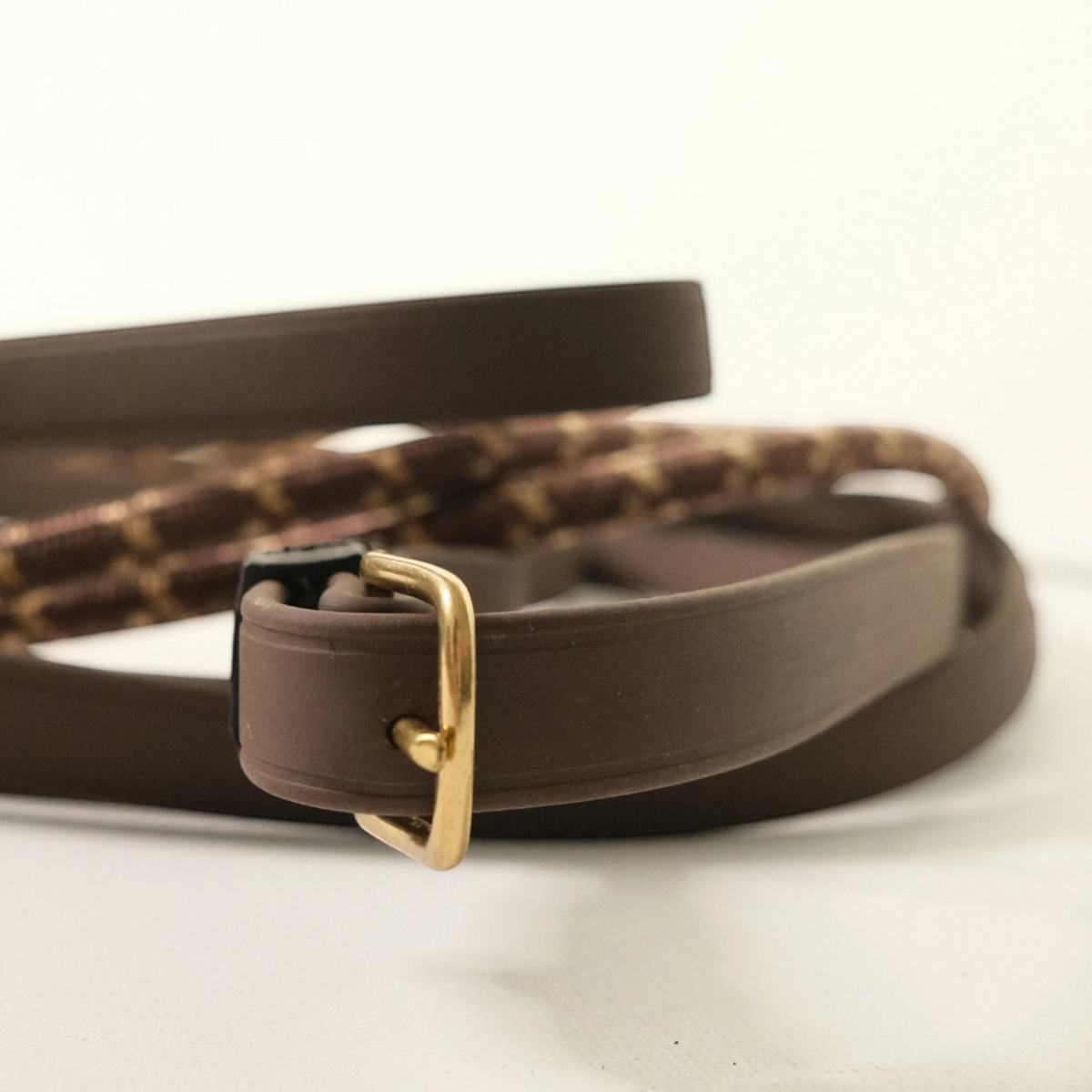 TdeT - Rênes allemandes Biotack® et corde marron