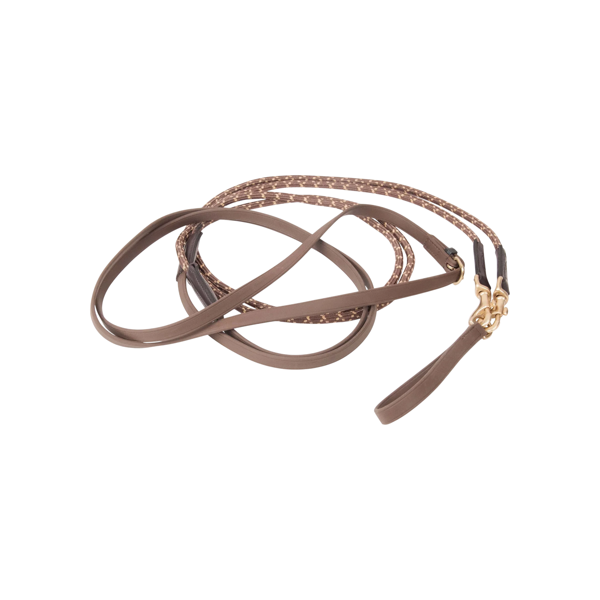 TdeT - Rênes allemandes Biotack® et corde marron
