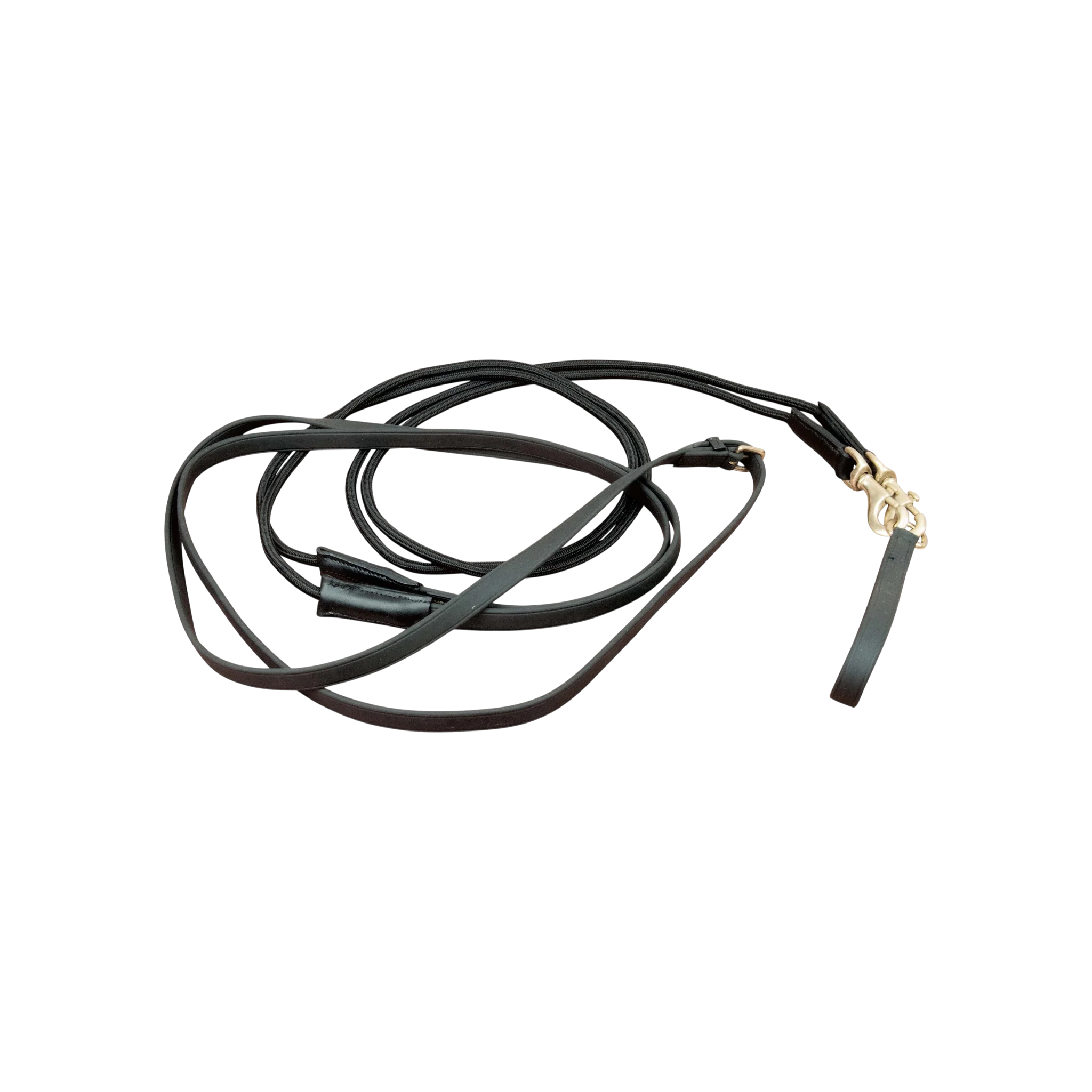 TdeT - Rênes allemandes Biotack® et corde noir uni